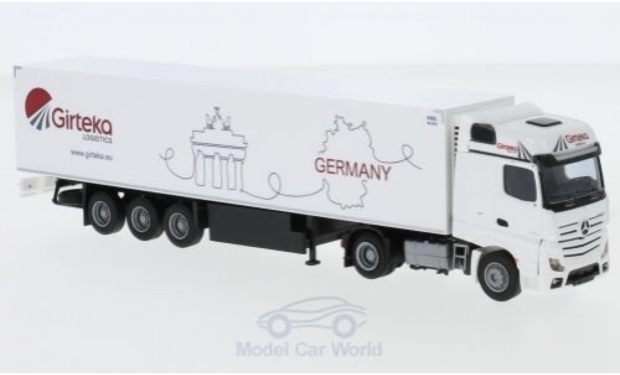 Mercedes Actros 1/87 AWM 2 BigSpace / Aerop. Girteka Logistics K&uuml;hlkoffer-Sattelzug modelauto