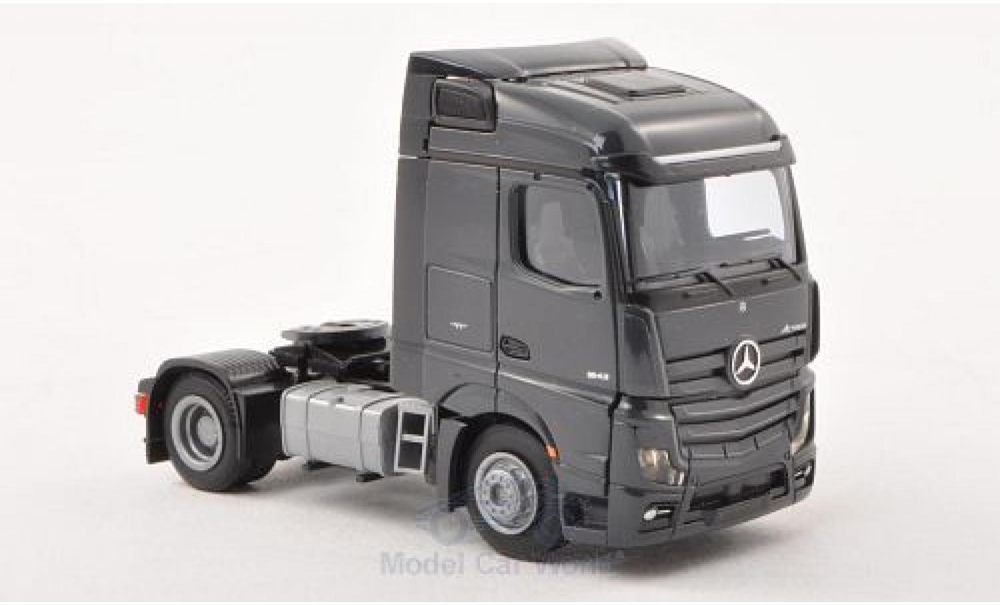 Mercedes Actros 1/87 AWM 2 Streamspace/Aerop. dkl.-grijs 2-achsig grijs modelauto