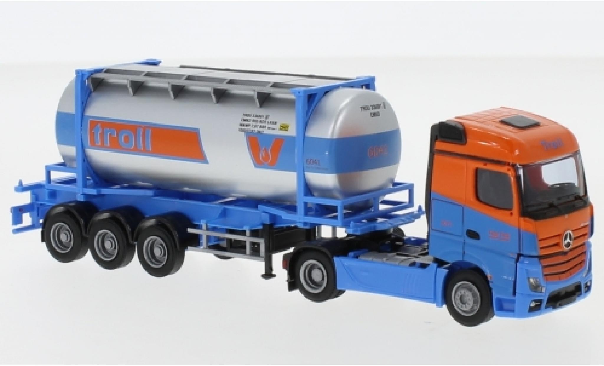 Mercedes Actros 1/87 AWM 2 StreamSpace Troll 26'Swapbody-tracteur modelauto