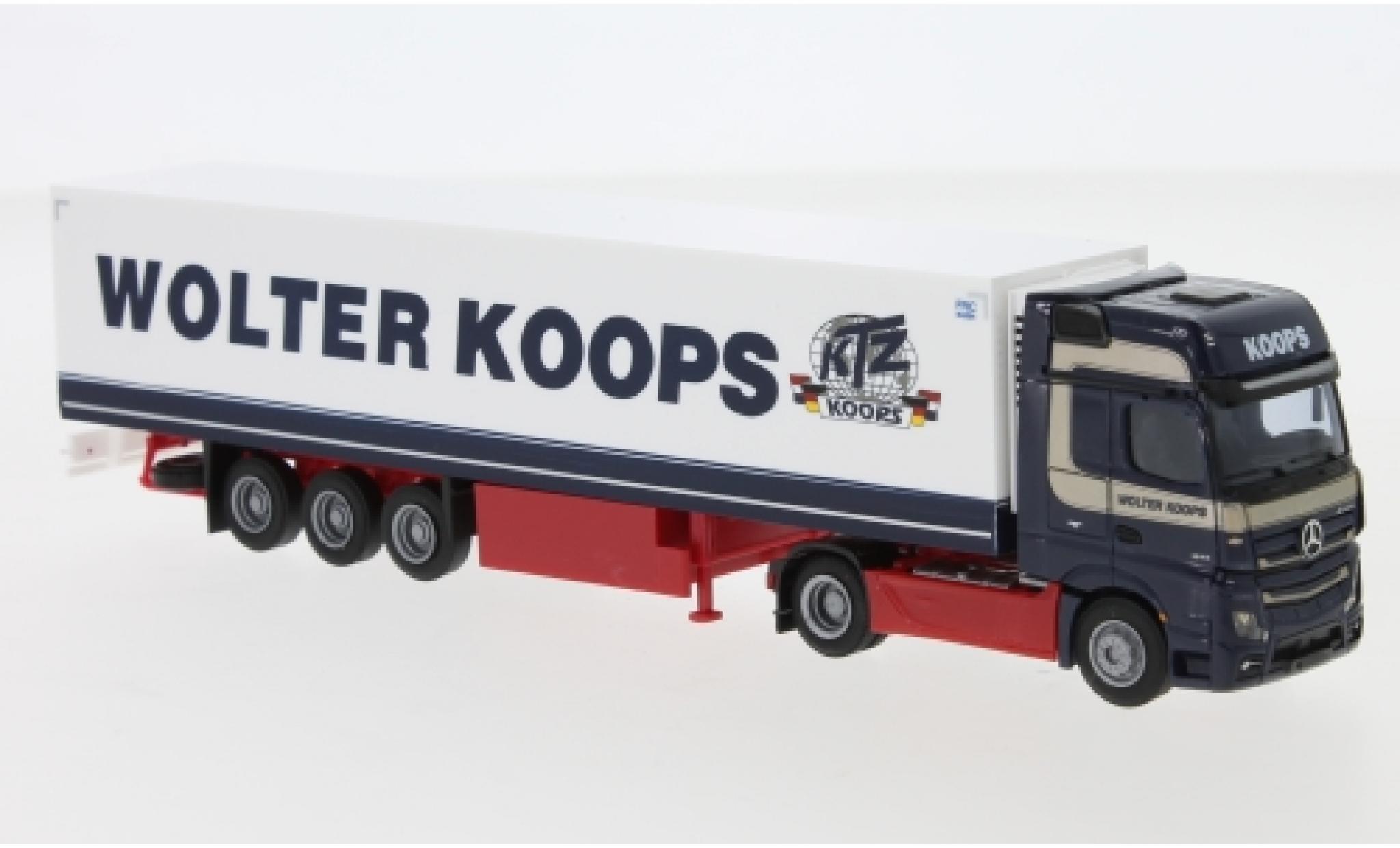 Mercedes Actros 1/87 AWM 5 GigaSpace/Aerop. Wolter Koops (NL) Remorque de bo&icirc;te de r&eacute;frig&eacute;ration modelauto