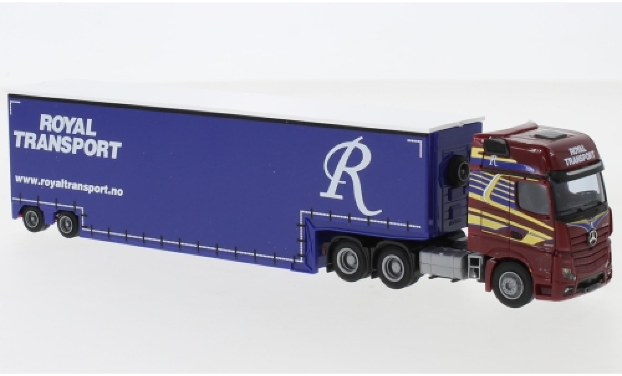 Mercedes Actros 1/87 AWM 2 Giga. / Aerop. Royal Transport Tiefbett-SZ modelauto