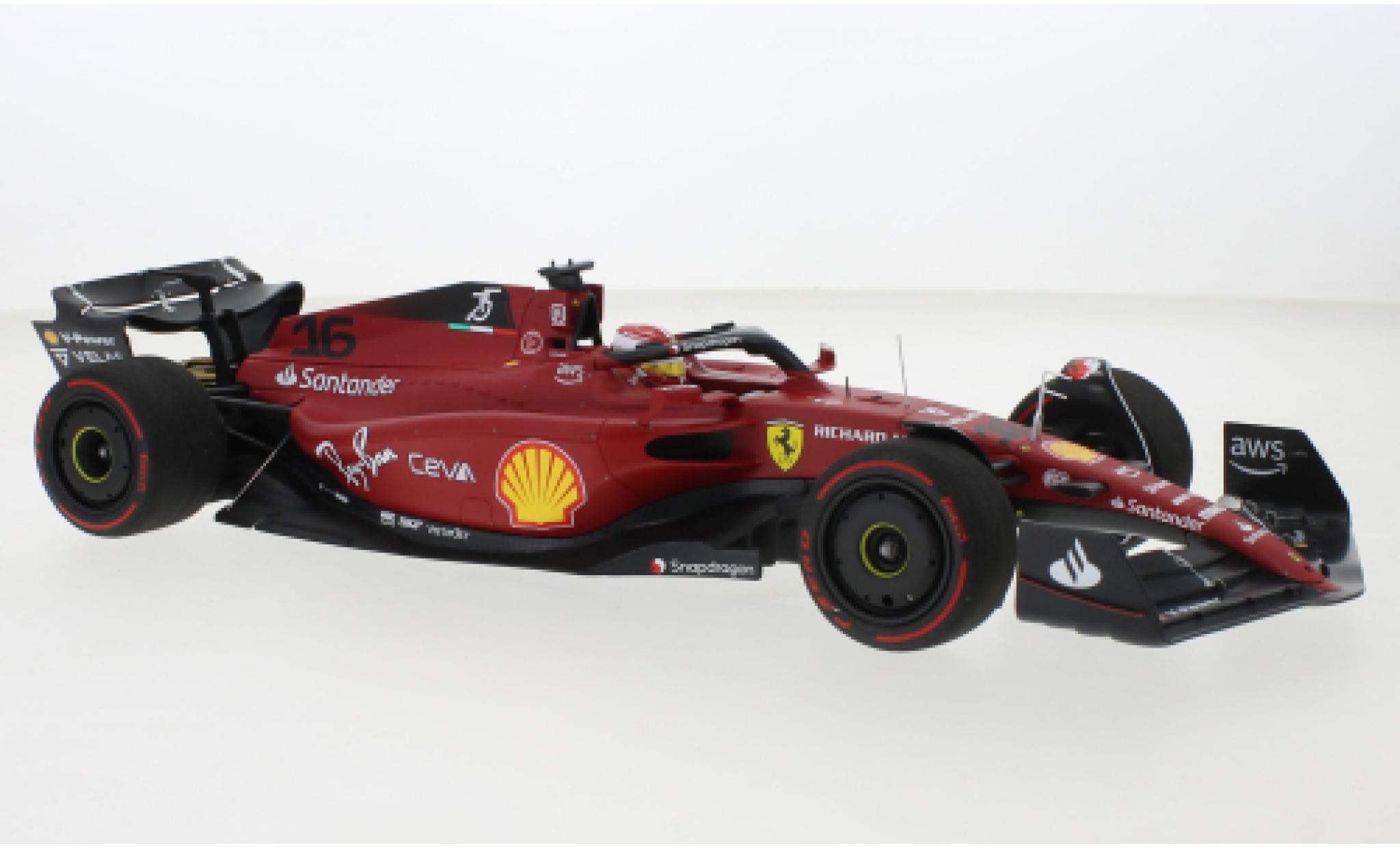 Ferrari F1 1/18 BBR Models -75 No.16 Formel 1 GP Bahrain 2022 modelauto