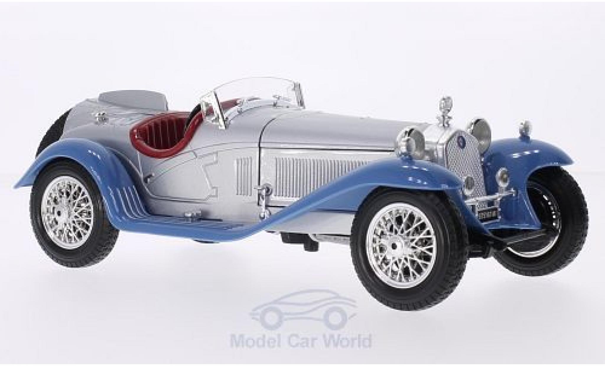 Alfa Romeo 8C 1/18 Burago 2300 Spider Touring grijs/blauw RHD 1932 ohne Vitrine modelauto