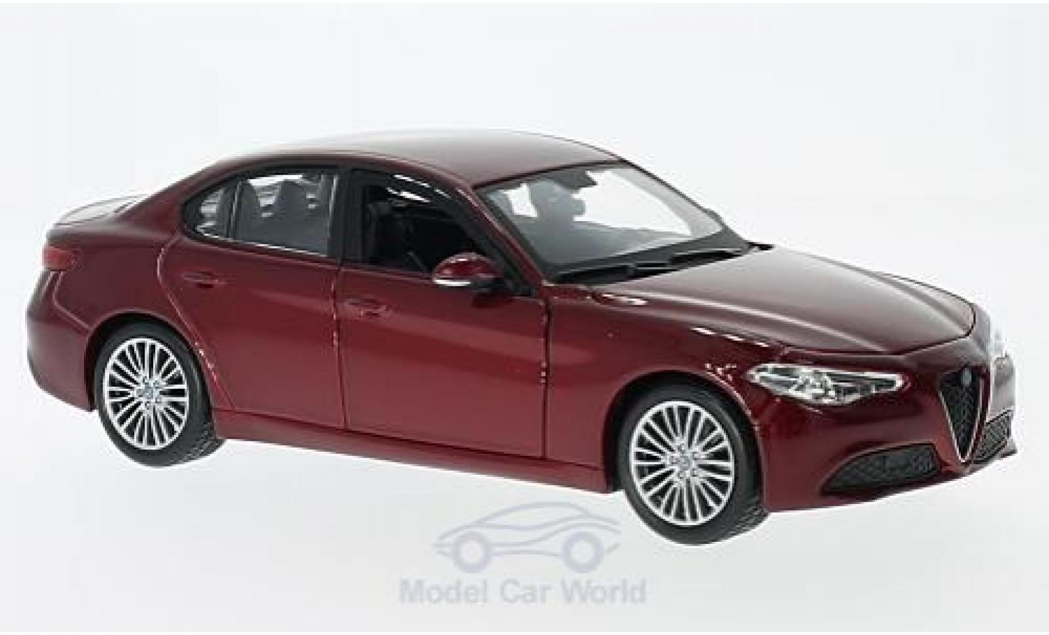 Alfa Romeo Giulia 1/24 Burago metallic rood modelauto