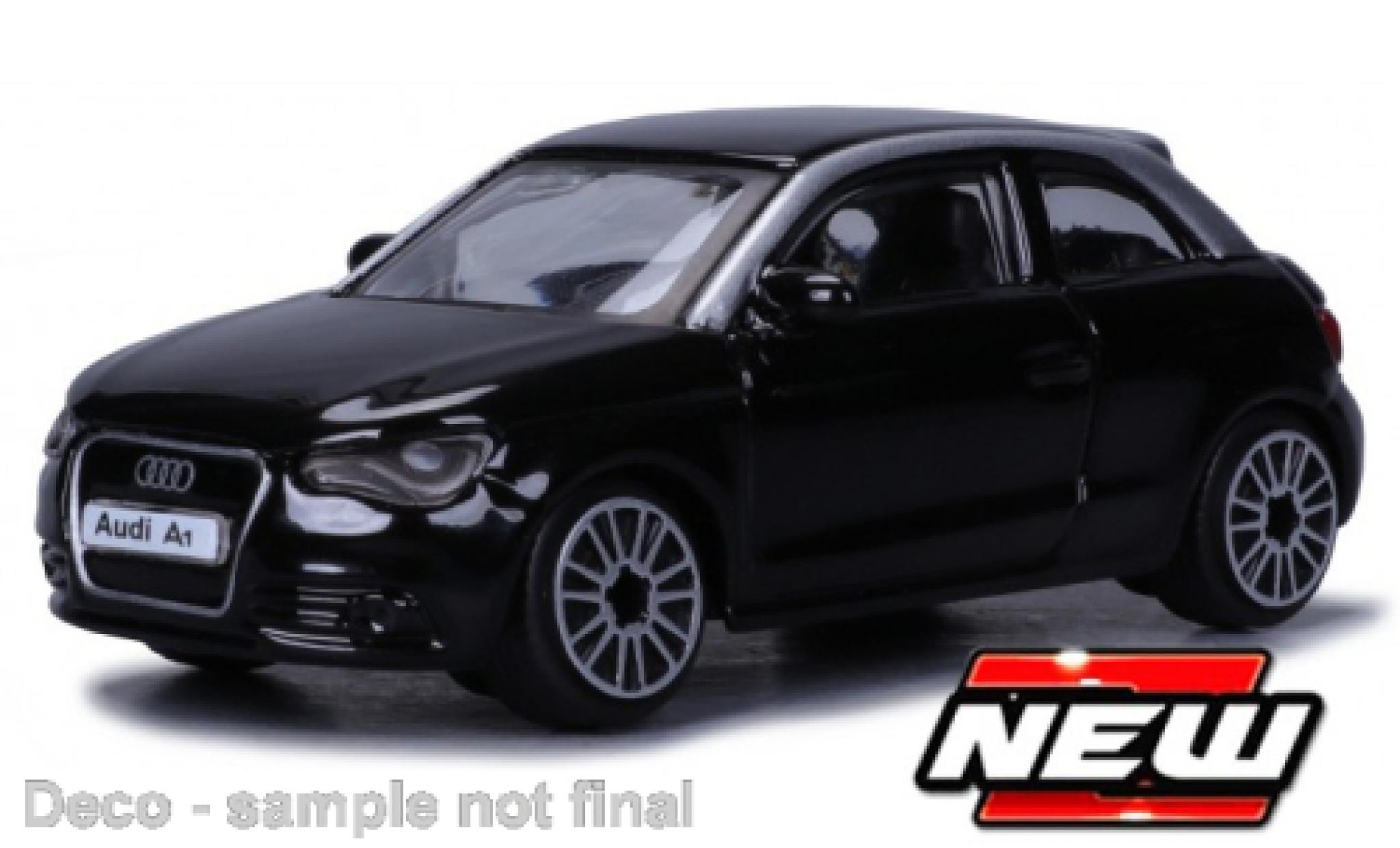 Audi A1 1/43 Burago Bburago zwart 2010 modelauto