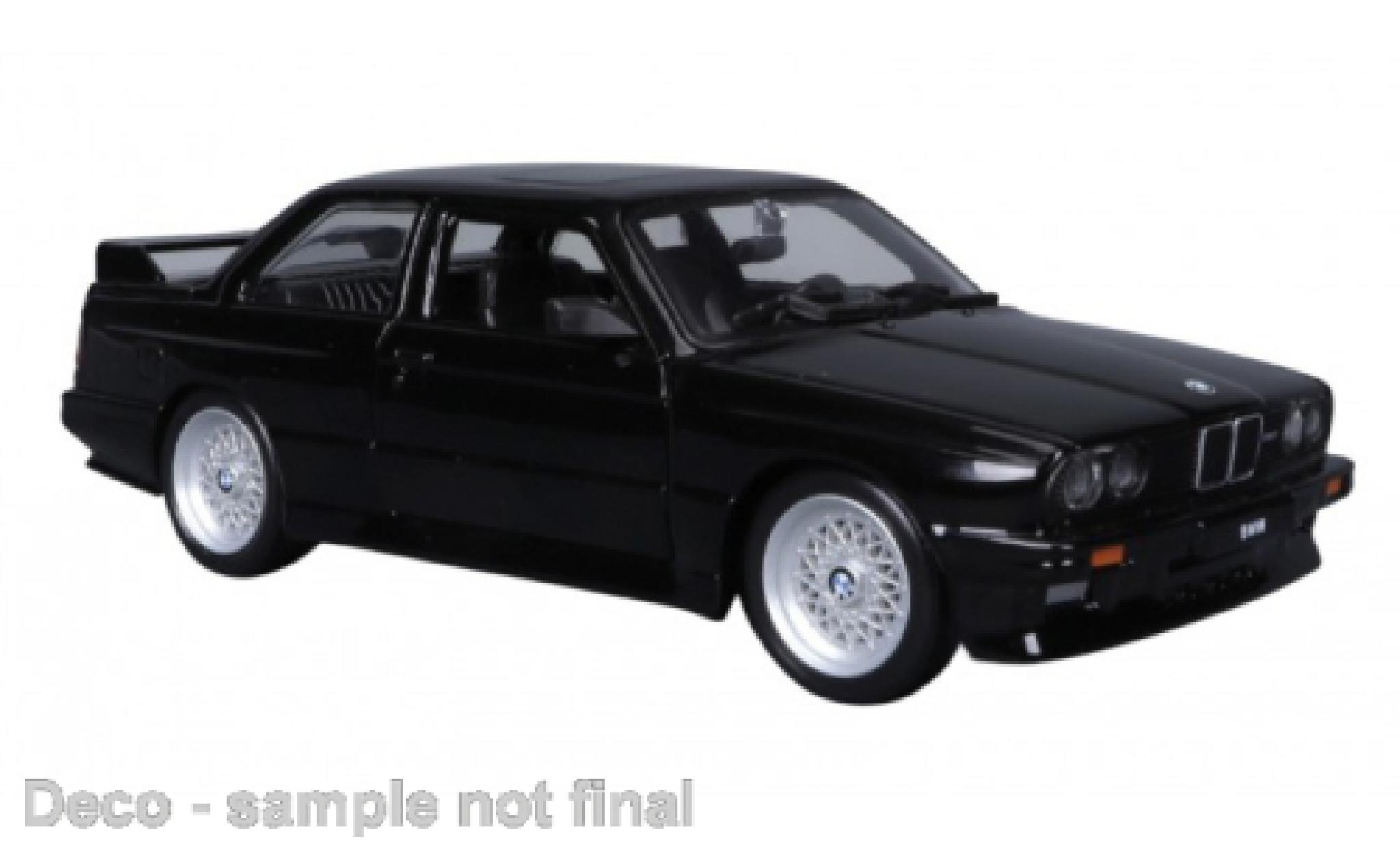 Bmw M3 1/24 Burago Bburago (E30) zwart 1988 modelauto