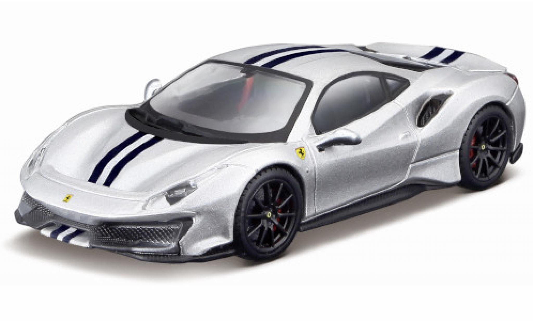 Ferrari 488 1/43 Burago Pista d/blauw fonc&eacute; 2018 modelauto