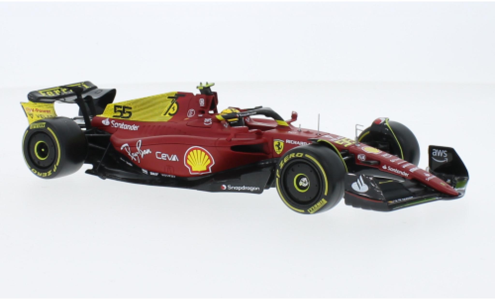 Ferrari F1 1/43 Burago -75 No.55 Scuderia formule 1 GP Monza 2022 modelauto