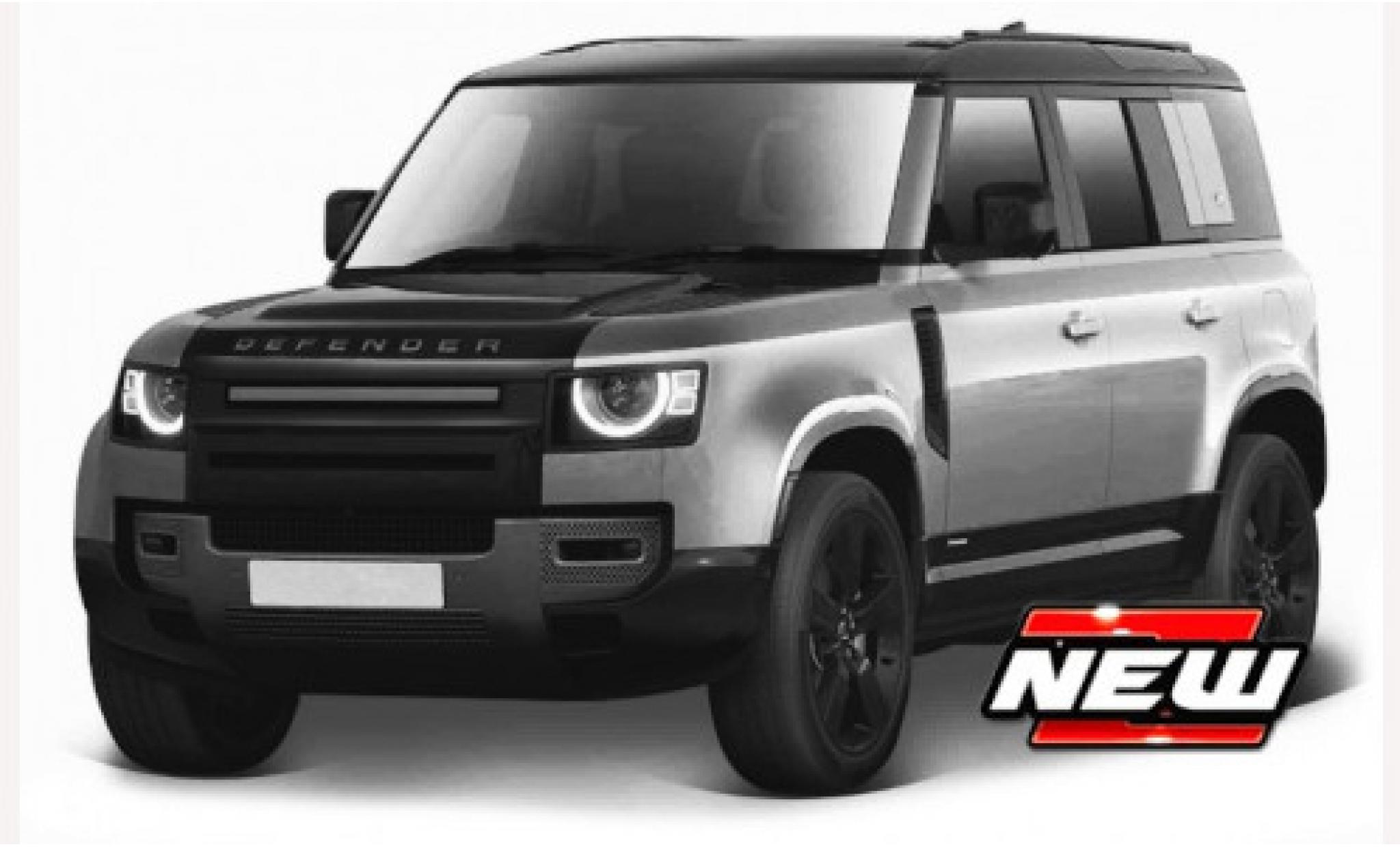Land Rover Defender 1/24 Burago 110 metallic grijs modelauto