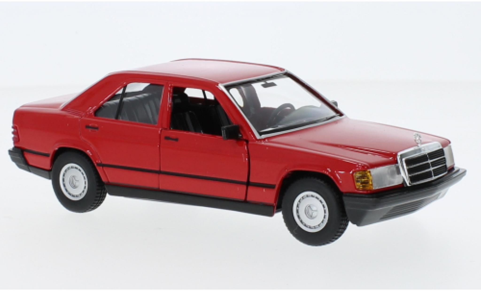 Mercedes 190 1/24 Burago Bburago E 2.6 (W201) rood 1987 modelauto