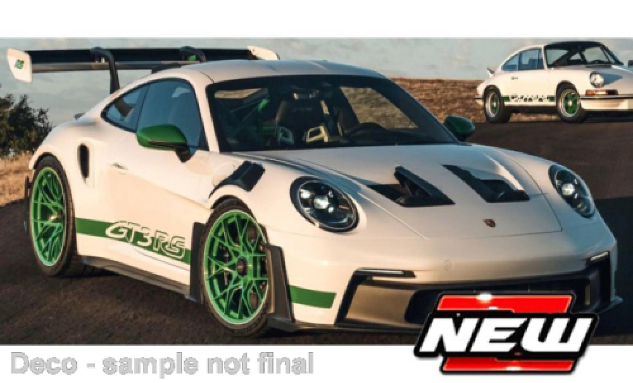 Porsche 992 GT3 R 1/43 Burago Bburago 911  S wit/groen 2023 modelauto