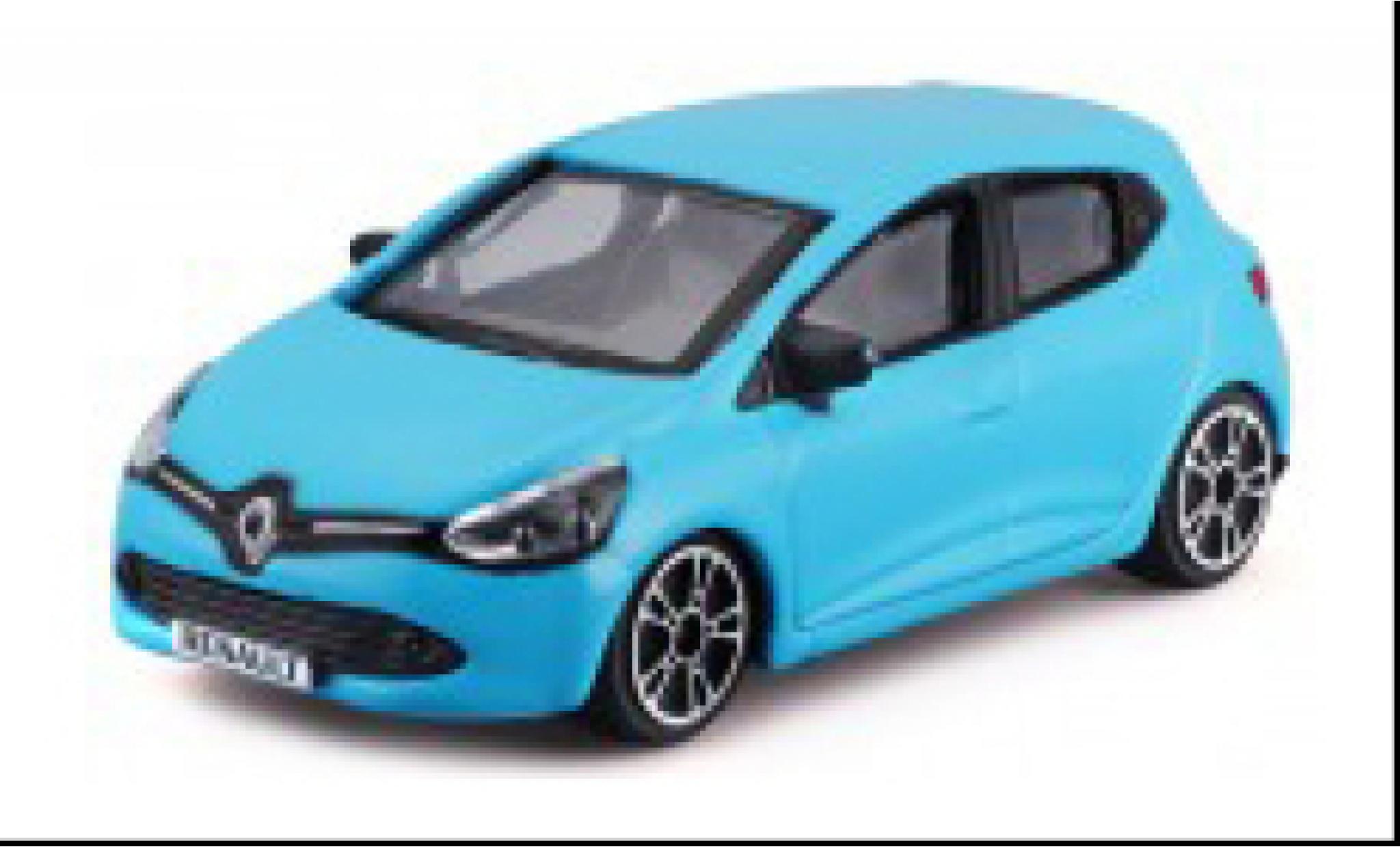 Renault Clio 1/43 Burago blauw clair 2013 modelauto