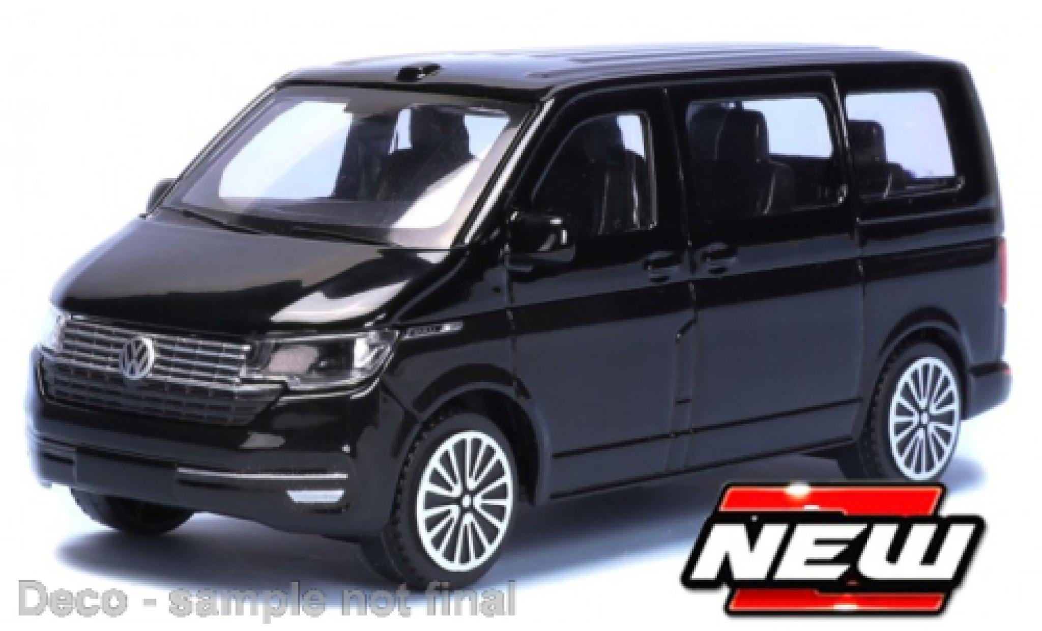 Volkswagen T6 1/43 Burago Bburago .1 bus zwart 2020 modelauto