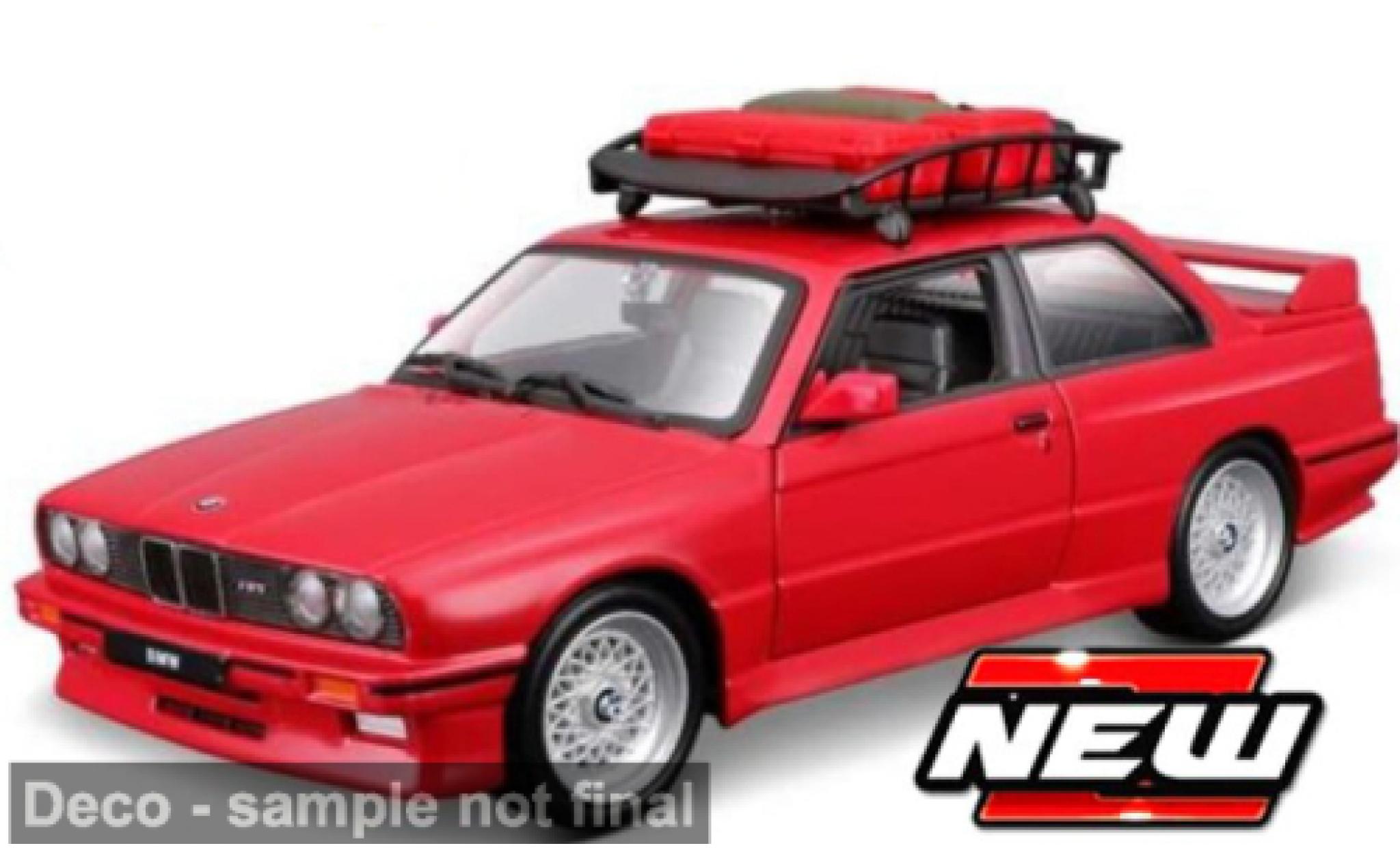Bmw M3 1/24 Burago Bburago rood 1:24 modelauto