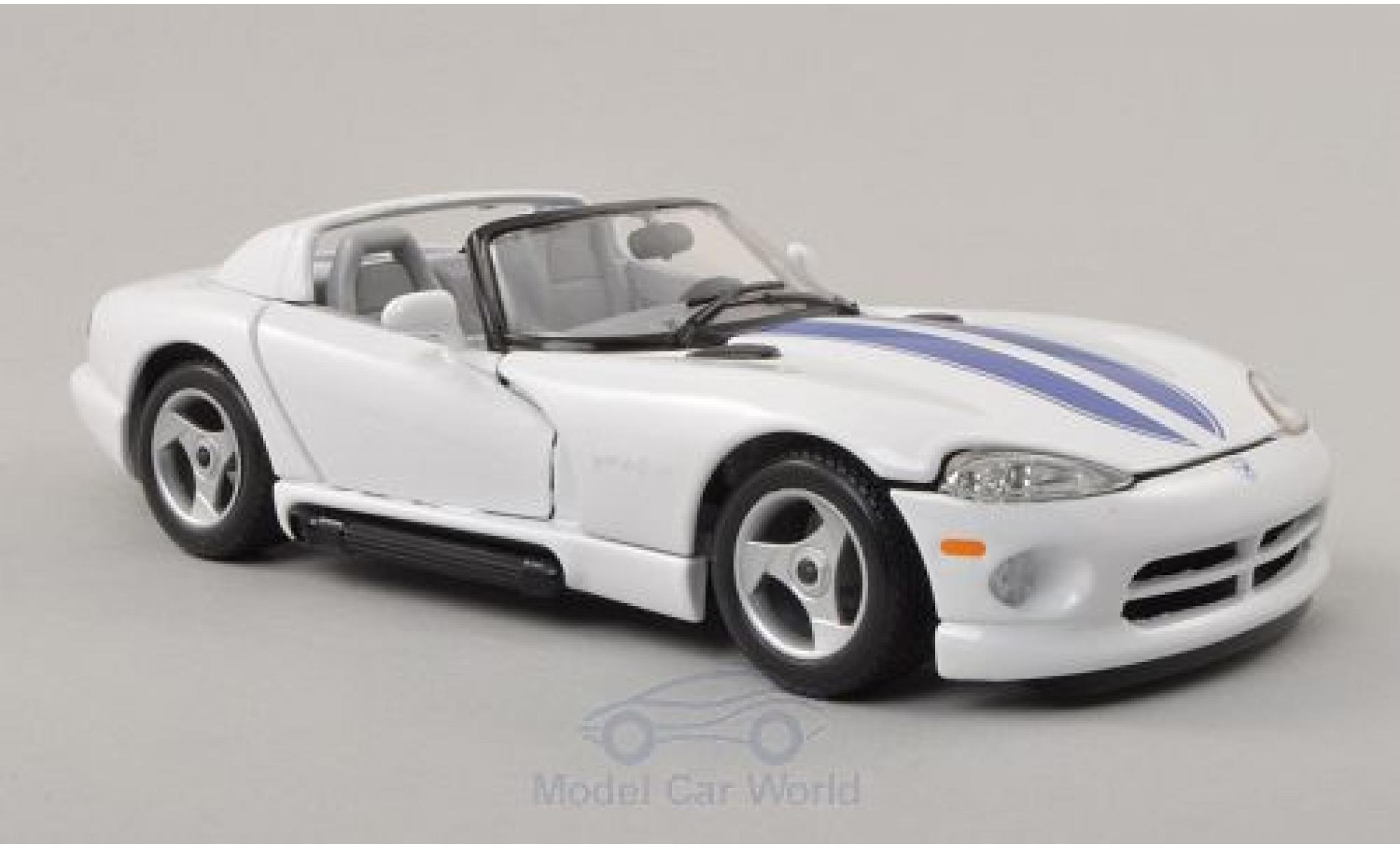 Dodge Viper 1/24 Burago RT/10 wit/blauw modelauto