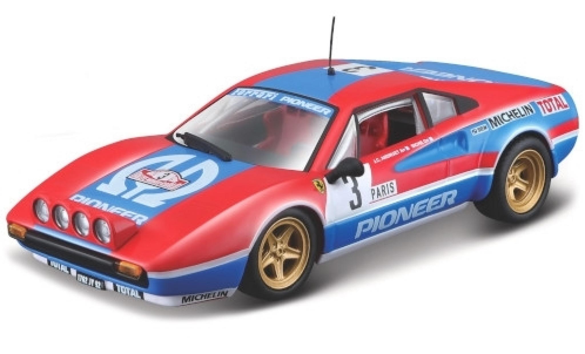 Ferrari 308 1/43 Burago GTB No.3 Scuderia Pioneer Rally Monte Carlo 1982 J-C.Andruet/Biche modelauto