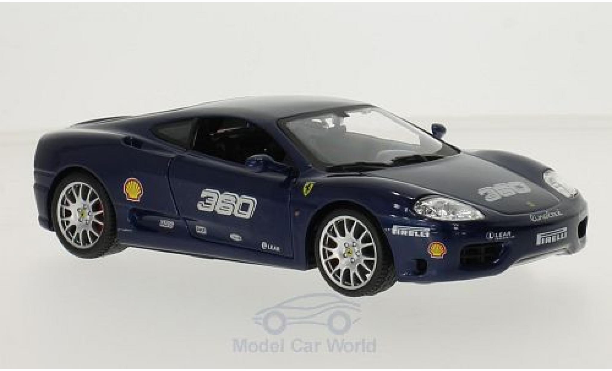 Ferrari 360 1/24 Burago Challenge metallic blauw No. modelauto
