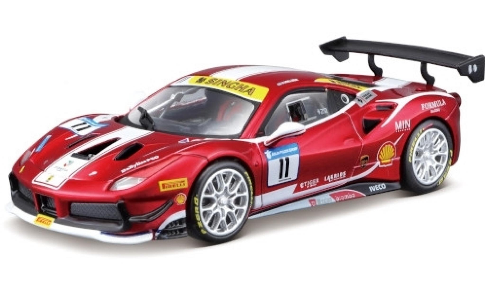 Ferrari 488 1/24 Burago Challenge No.11 Formula Racing 2017 N.Nielsen modelauto