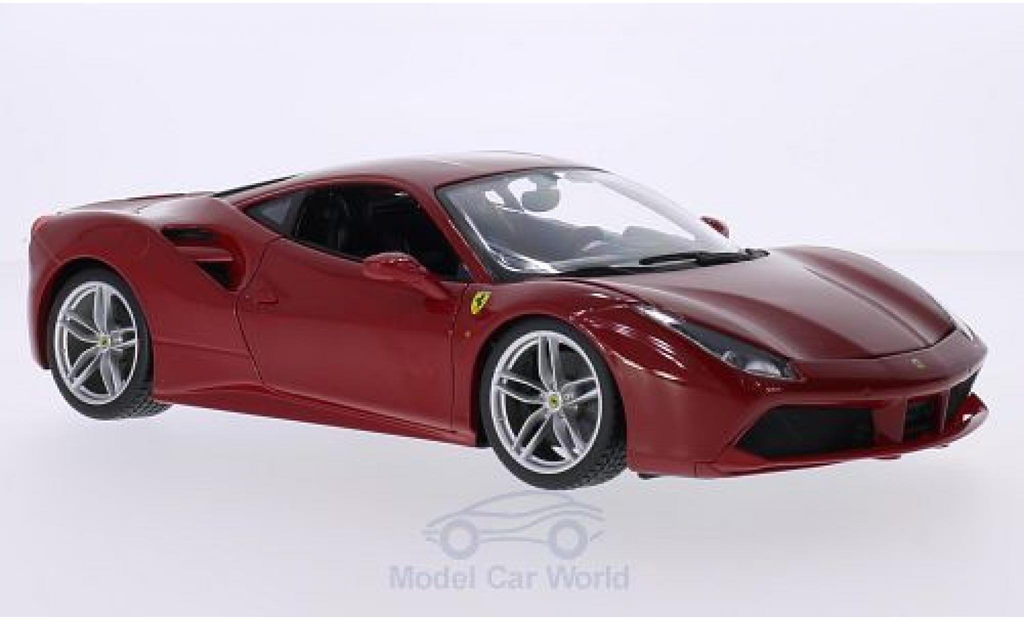 Ferrari 488 1/18 Burago GTB rood 2015 modelauto