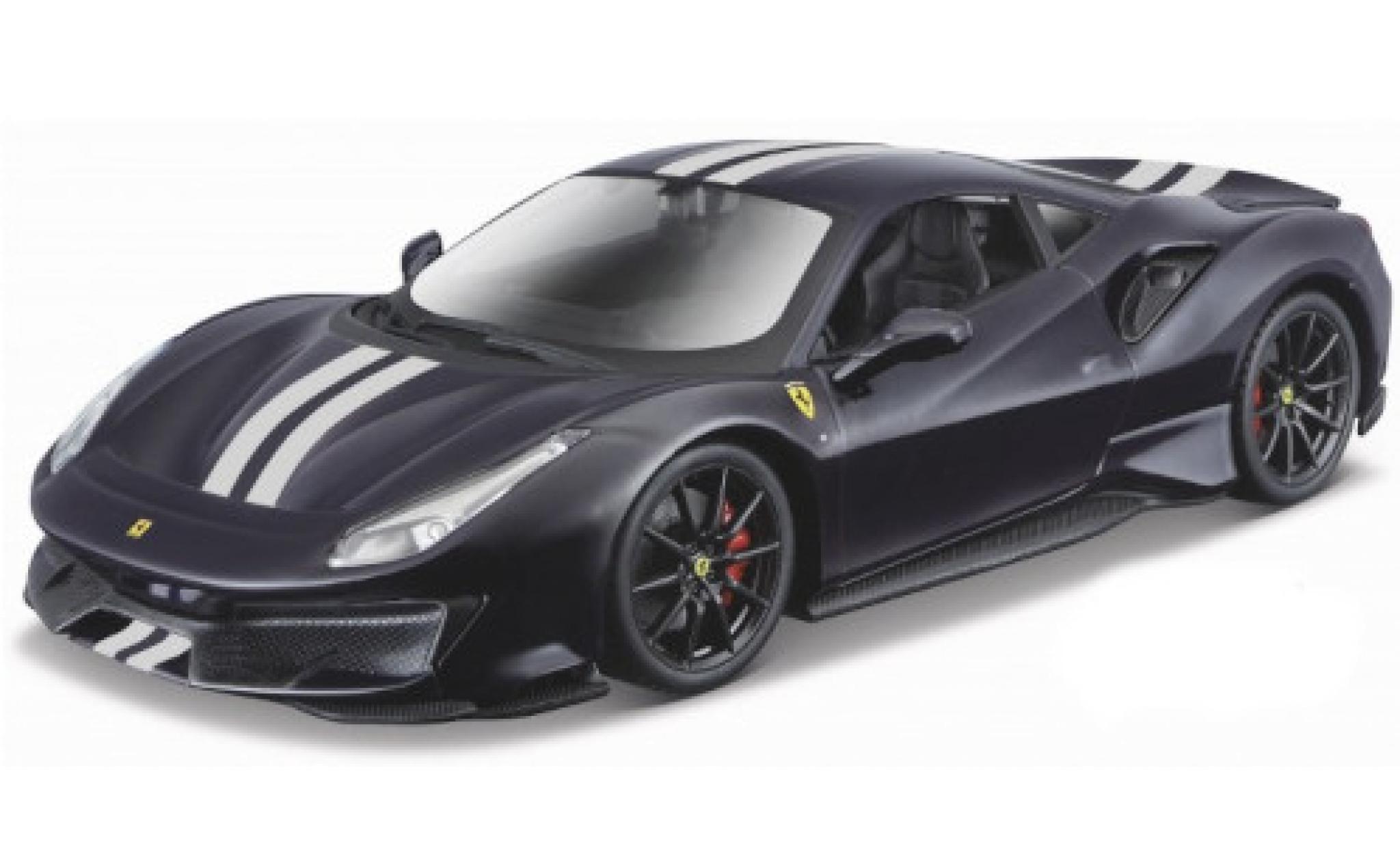 Ferrari 488 1/24 Burago Pista blauw/grijs 2018 modelauto
