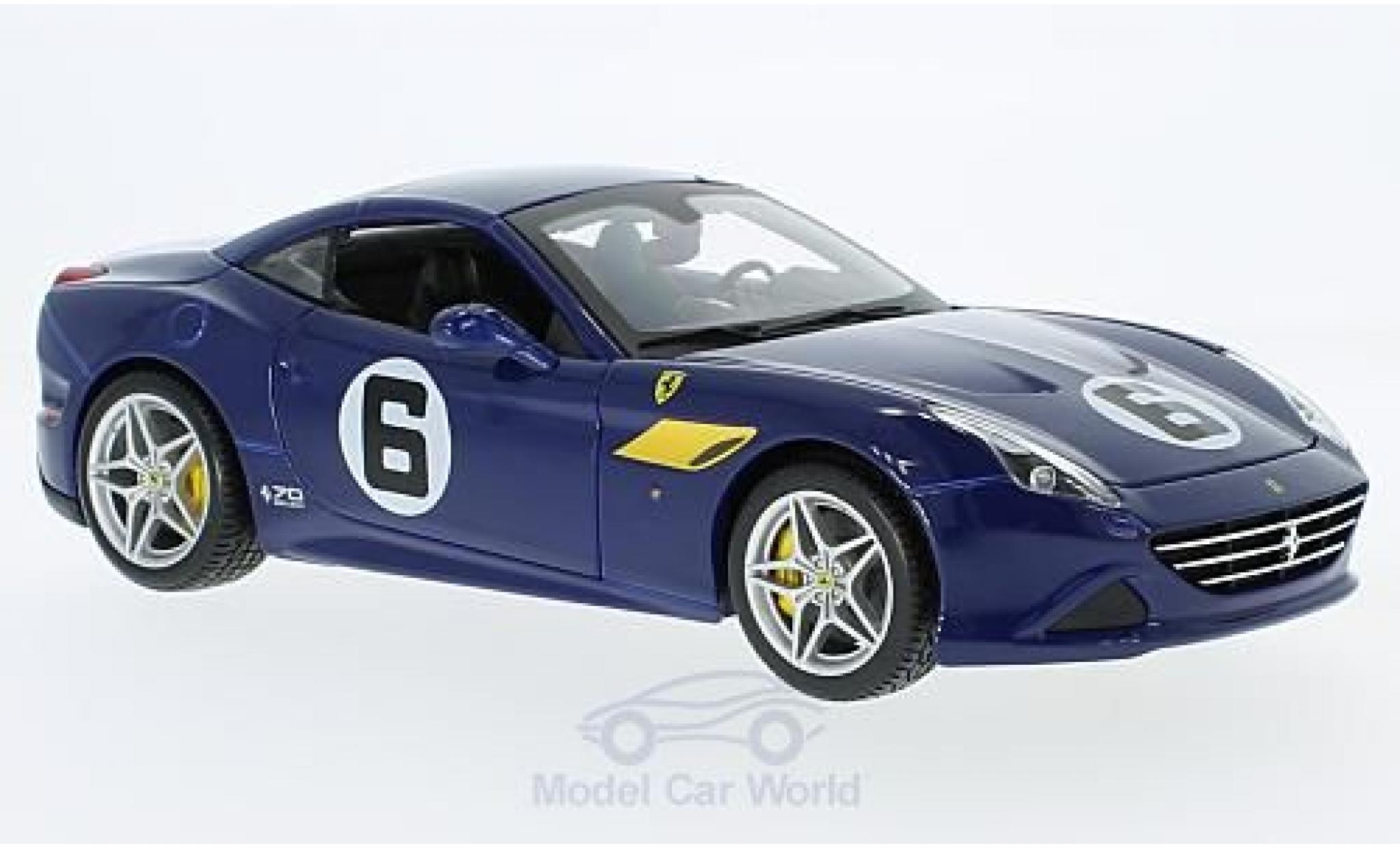 Ferrari California 1/18 Burago T blauw The Sunoco 70 Jahre modelauto