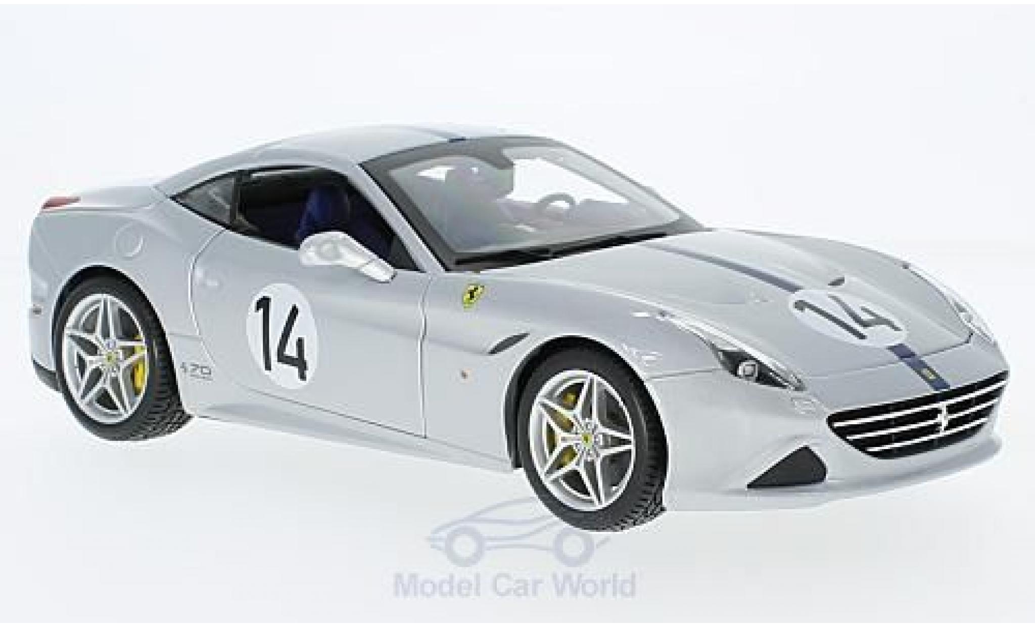 Ferrari California 1/18 Burago T grijs/blauw The Hot Rod 70 Jahre modelauto
