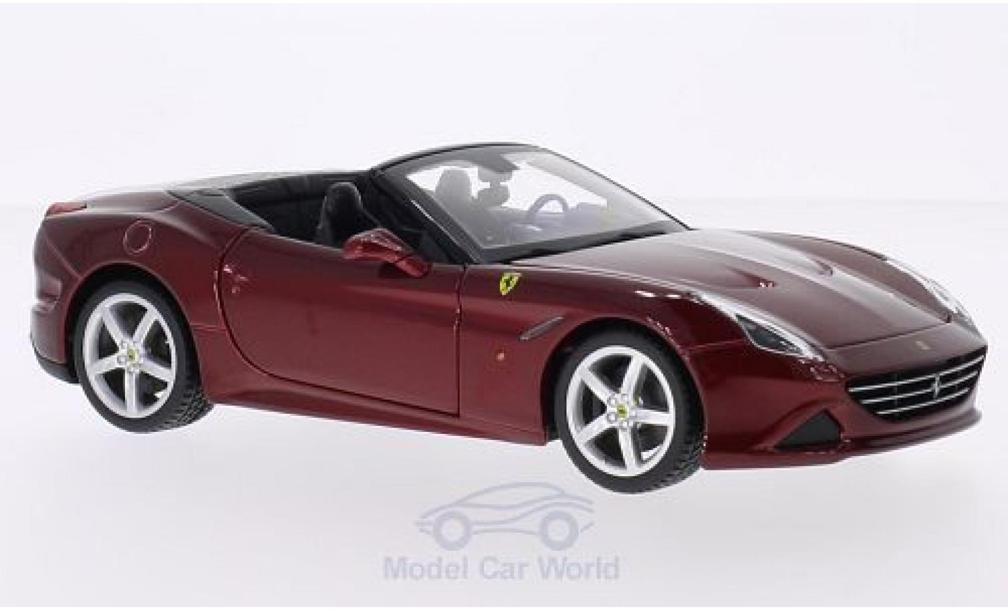 Ferrari California 1/24 Burago T metallic rood Verdeck ge&ouml;ffnet modelauto