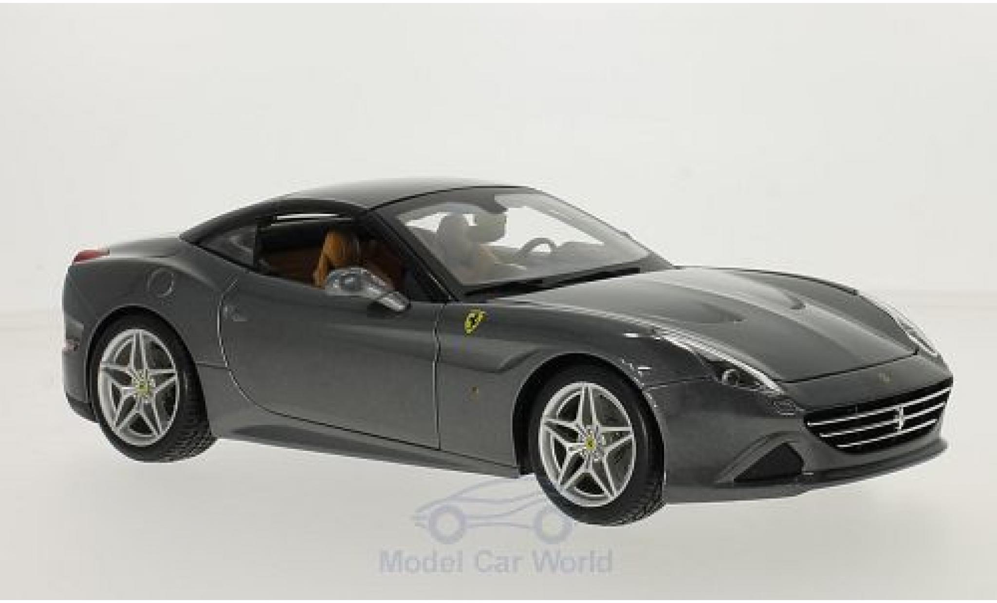 Ferrari California 1/18 Burago T metallic grijs/zwart modelauto
