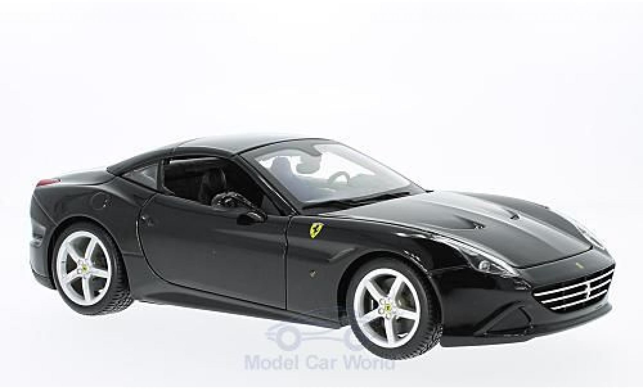 Ferrari California 1/18 Burago T zwart 2014 geschlossen ohne Vitrine modelauto