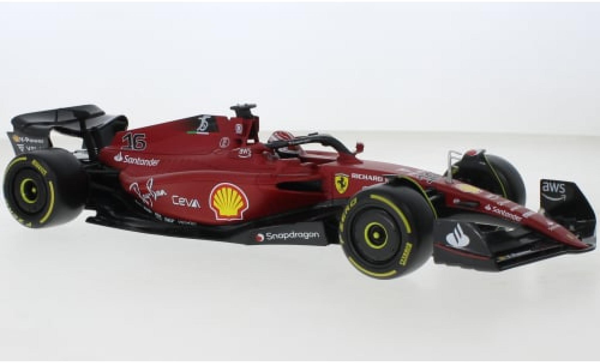 Ferrari F1 1/18 Burago Bburago -75 No.16 Scuderia Formel 1 2022 1:18 modelauto