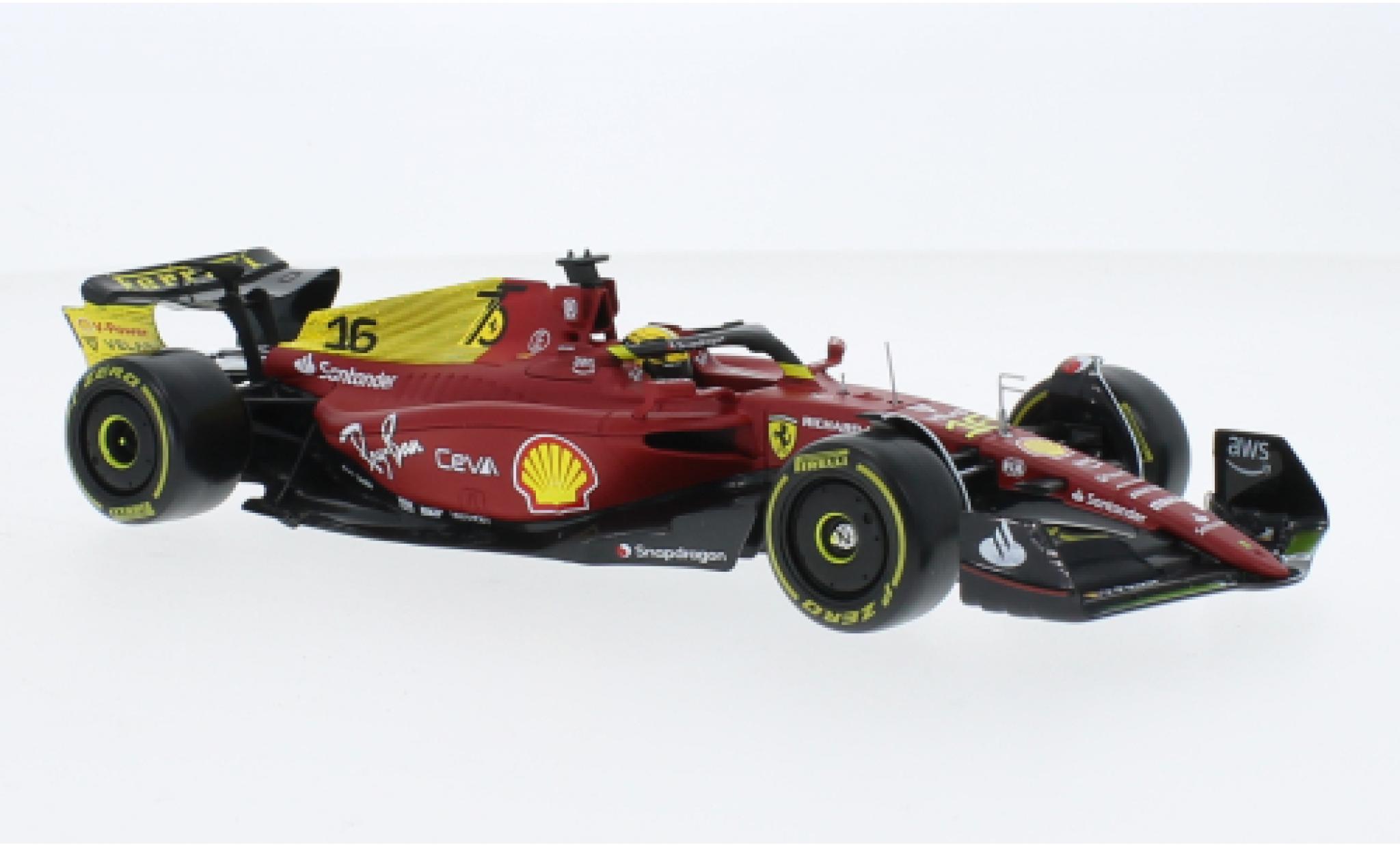 Ferrari F1 1/24 Burago Bburago -75 No.16 Scuderia Formel 1 GP Monza 2022 1:24 modelauto