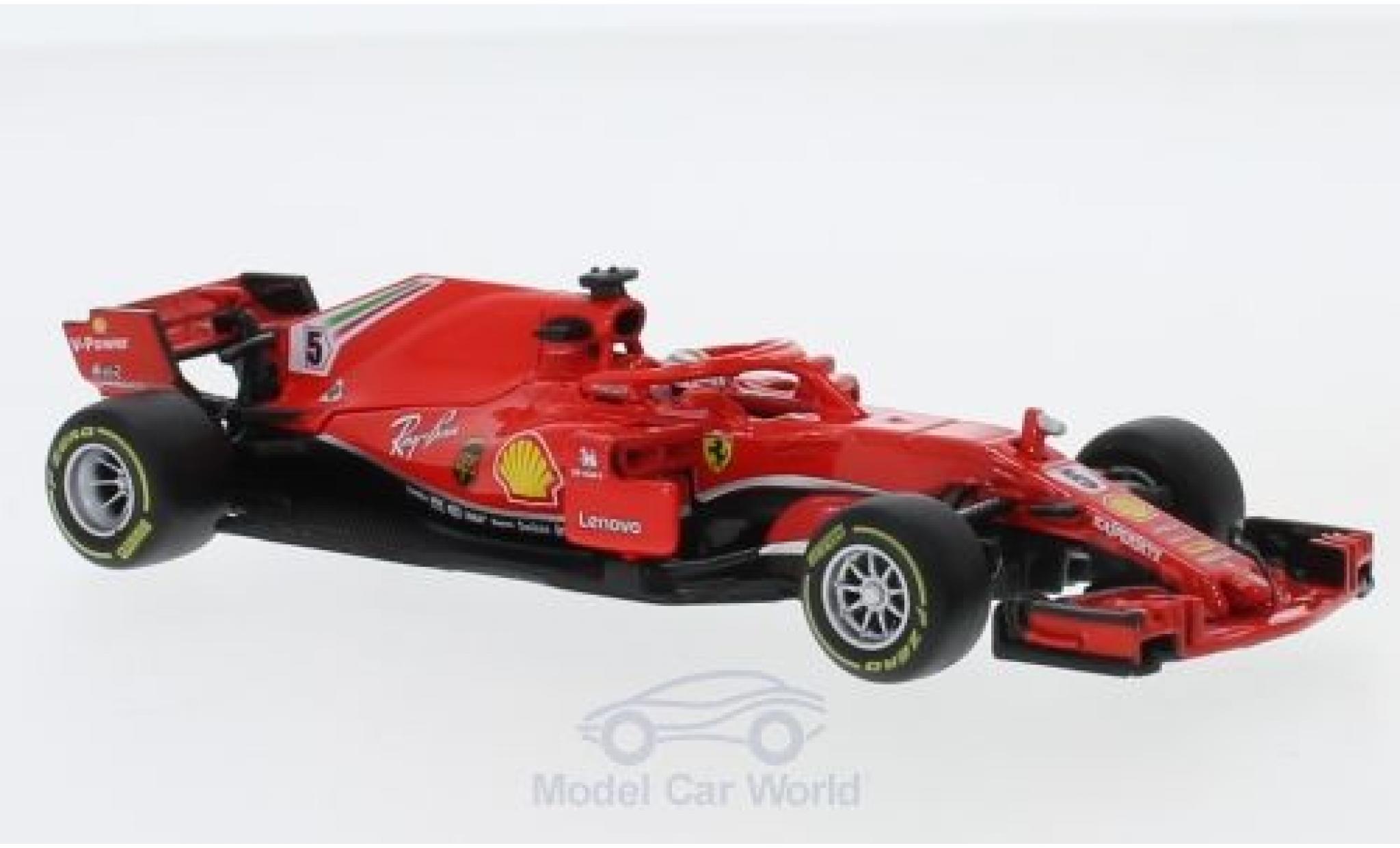 Ferrari F1 1/43 Burago No.5 Formel 1 2018 S.Vettel modelauto
