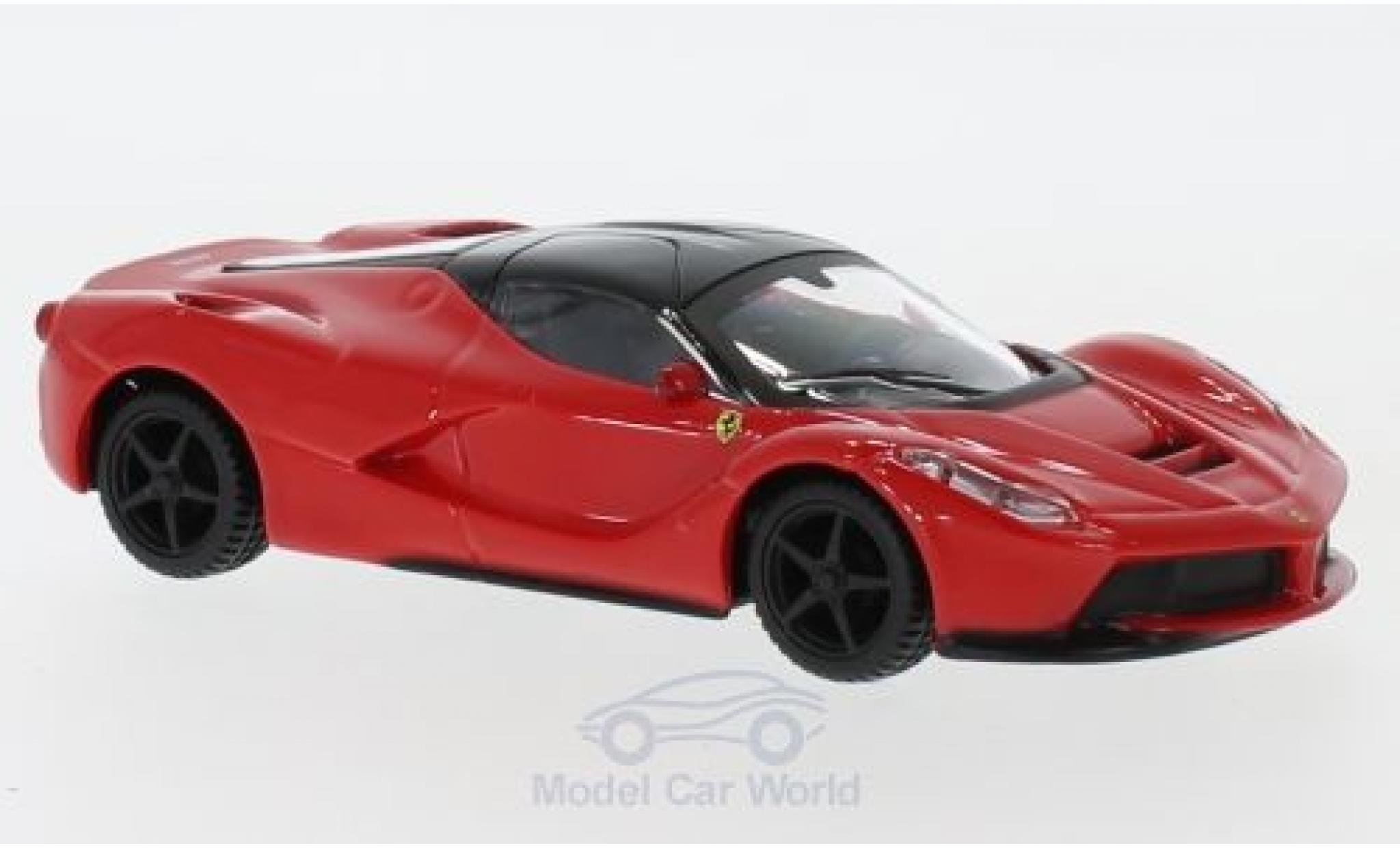 Ferrari LaFerrari 1/43 Burago La rood/wit pull-back modelauto