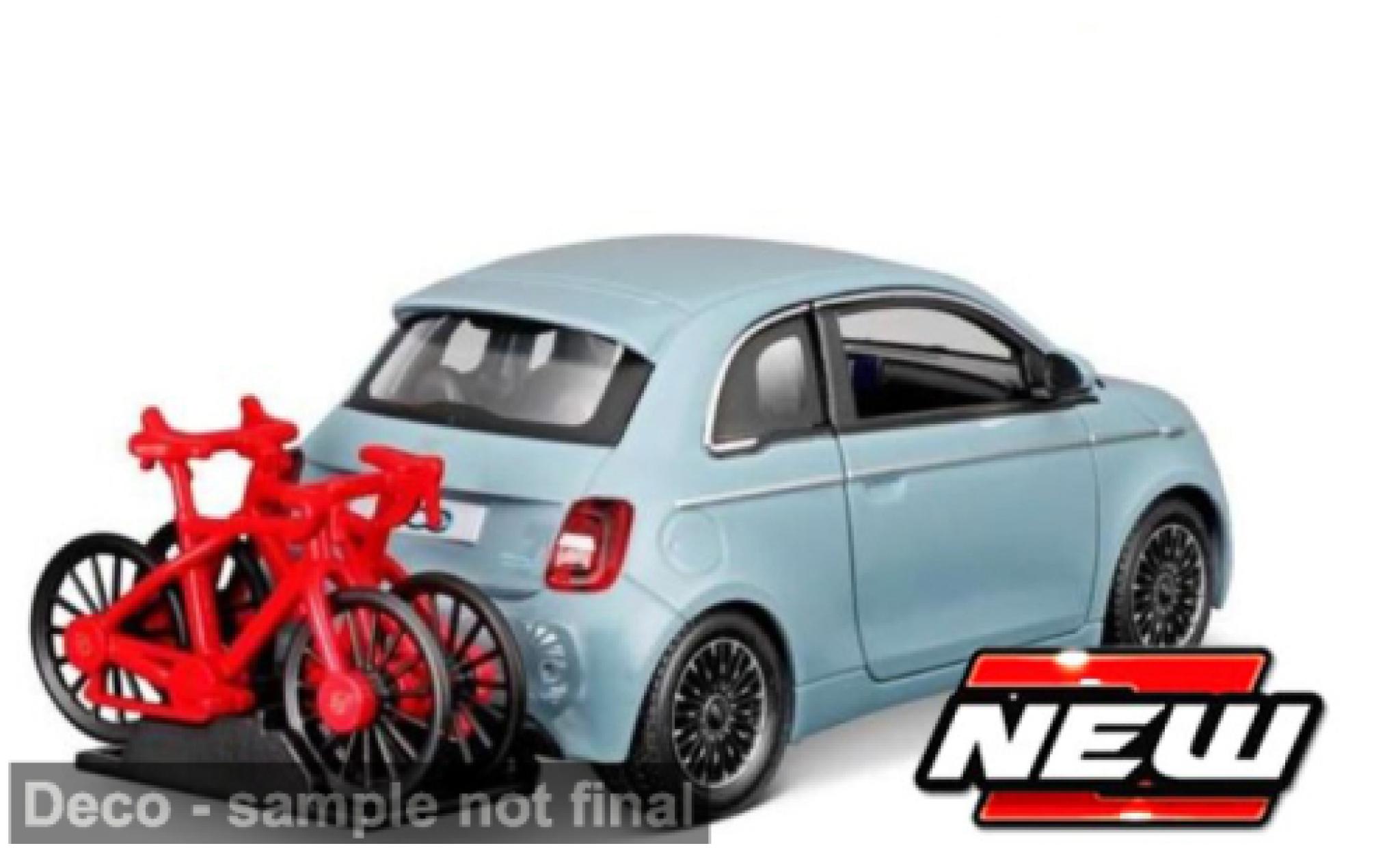 Fiat 500 1/24 Burago Bburago e blauw 1:24 modelauto
