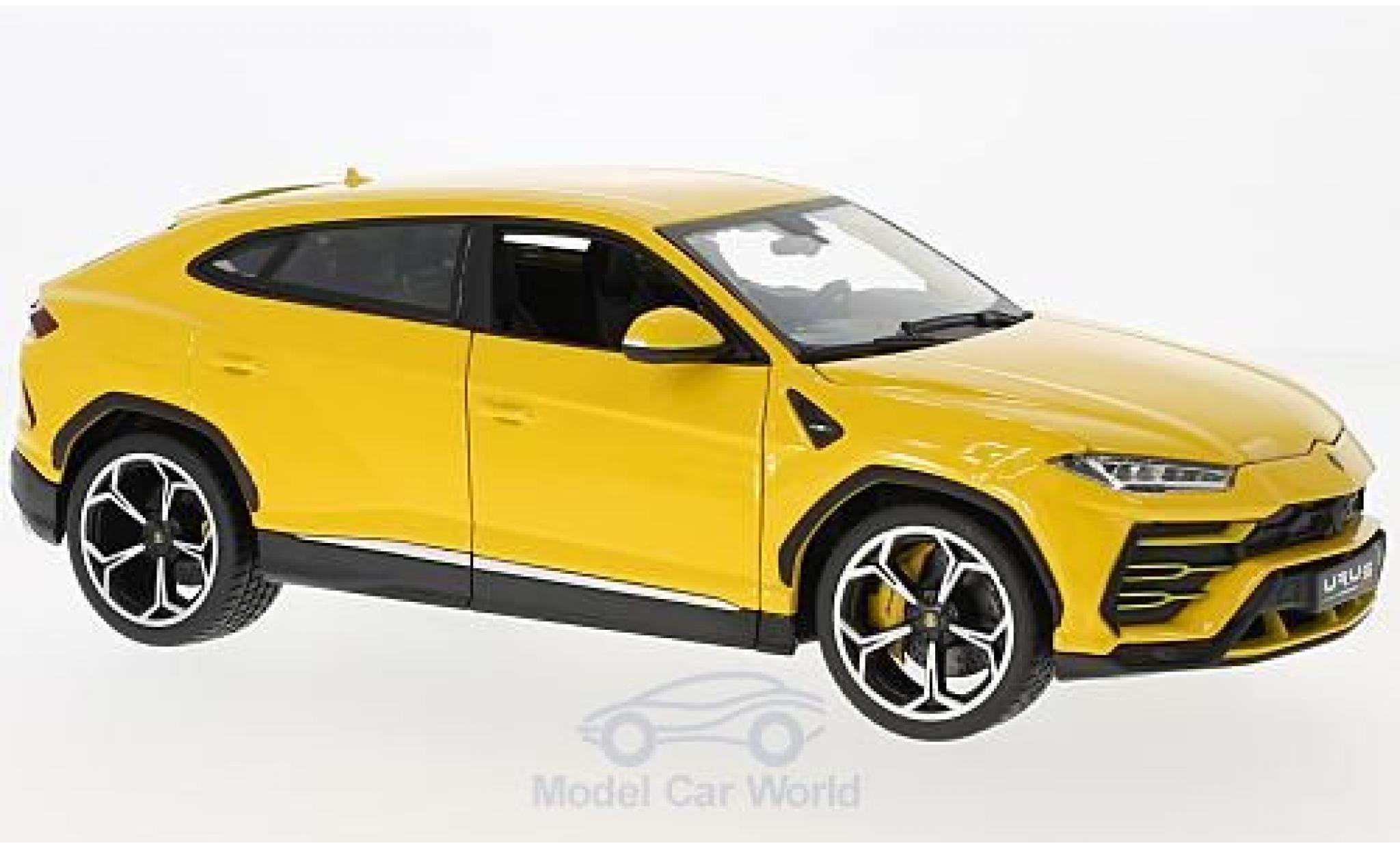 Lamborghini Urus 1/18 Burago geel 2018 modelauto