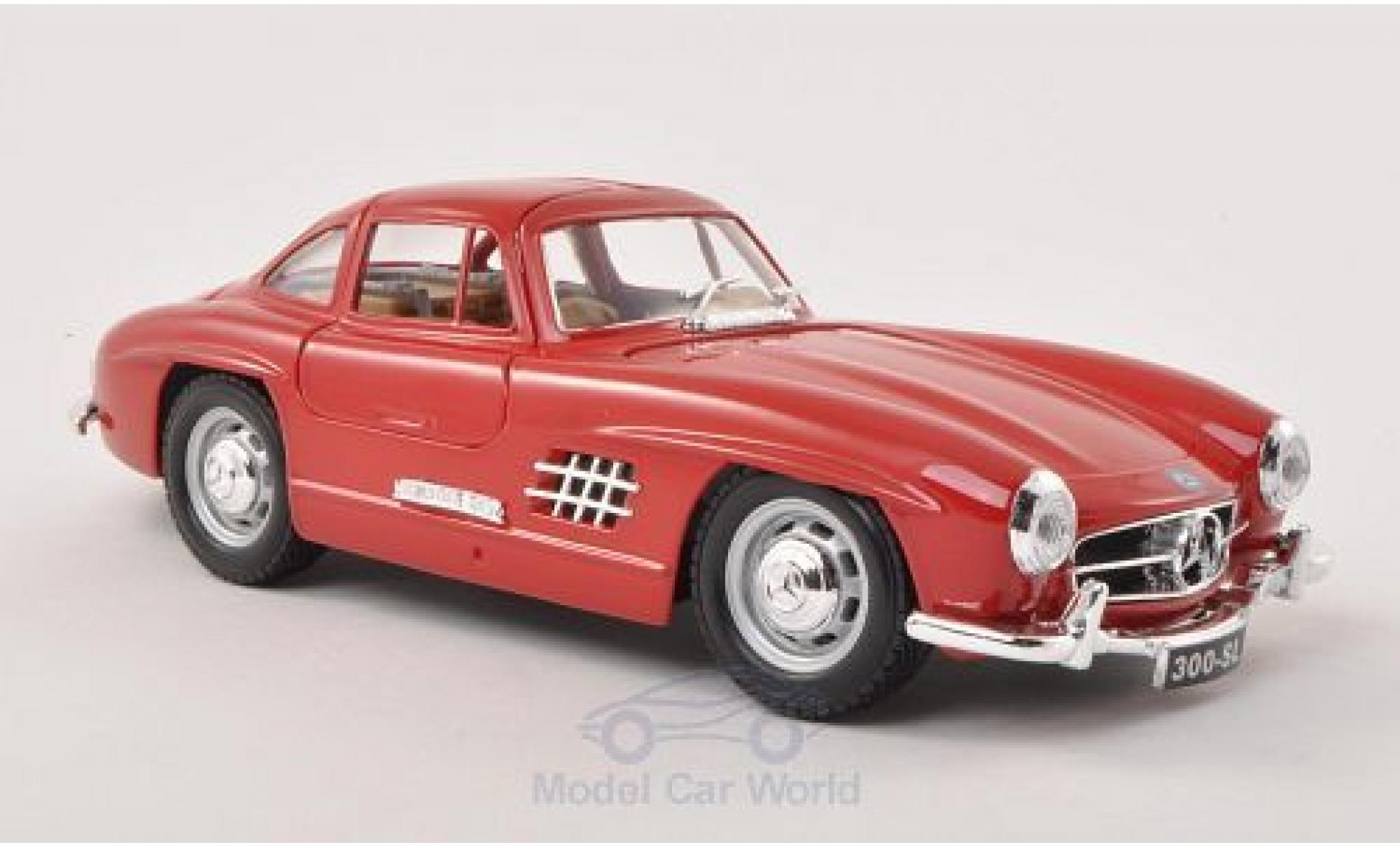 Mercedes 300 SL 1/24 Burago SL (W198) rood 1954 modelauto