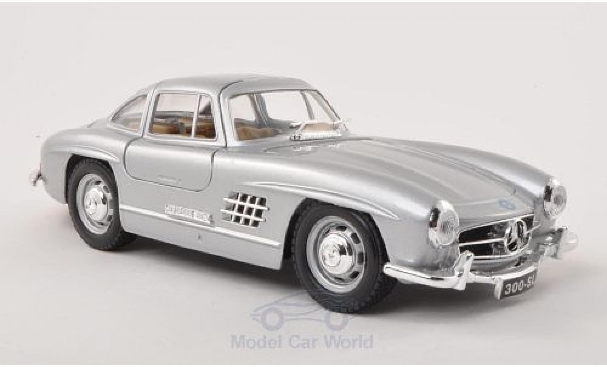 Mercedes 300 SL 1/24 Burago SL (W198) grijs 1954 modelauto