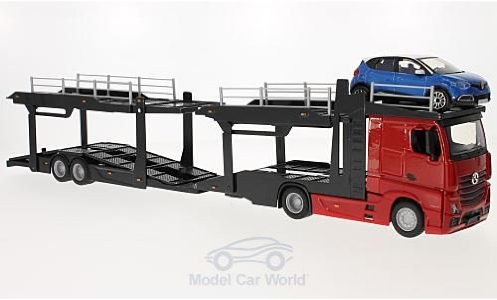 Mercedes Actros 1/43 Burago 2545 Autotransporter mit Renault Captur modelauto