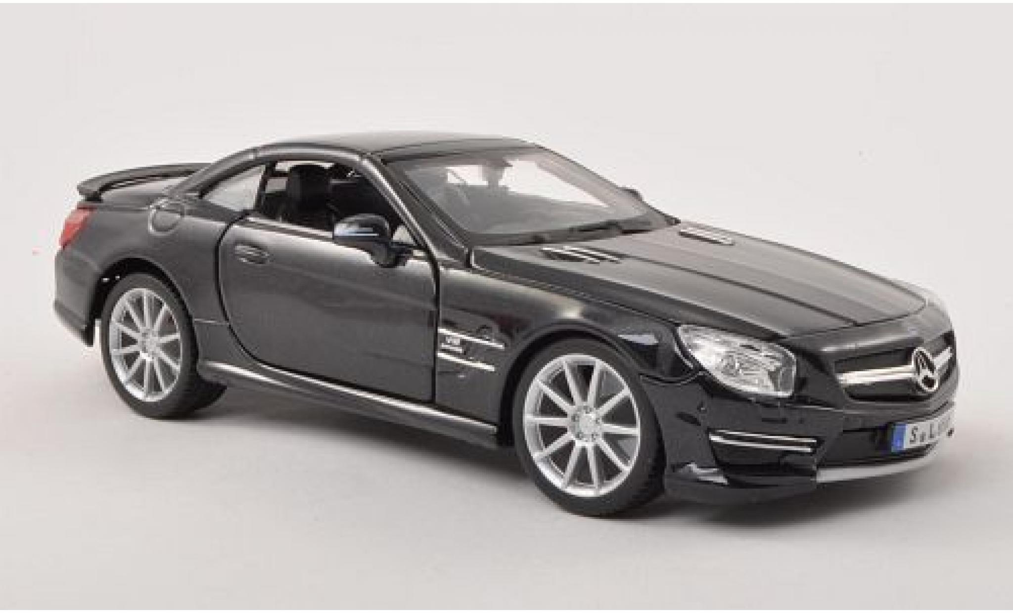 Mercedes Classe SL 1/24 Burago SL 65 AMG (R231) metallic zwart Verdeck ferm&eacute; modelauto