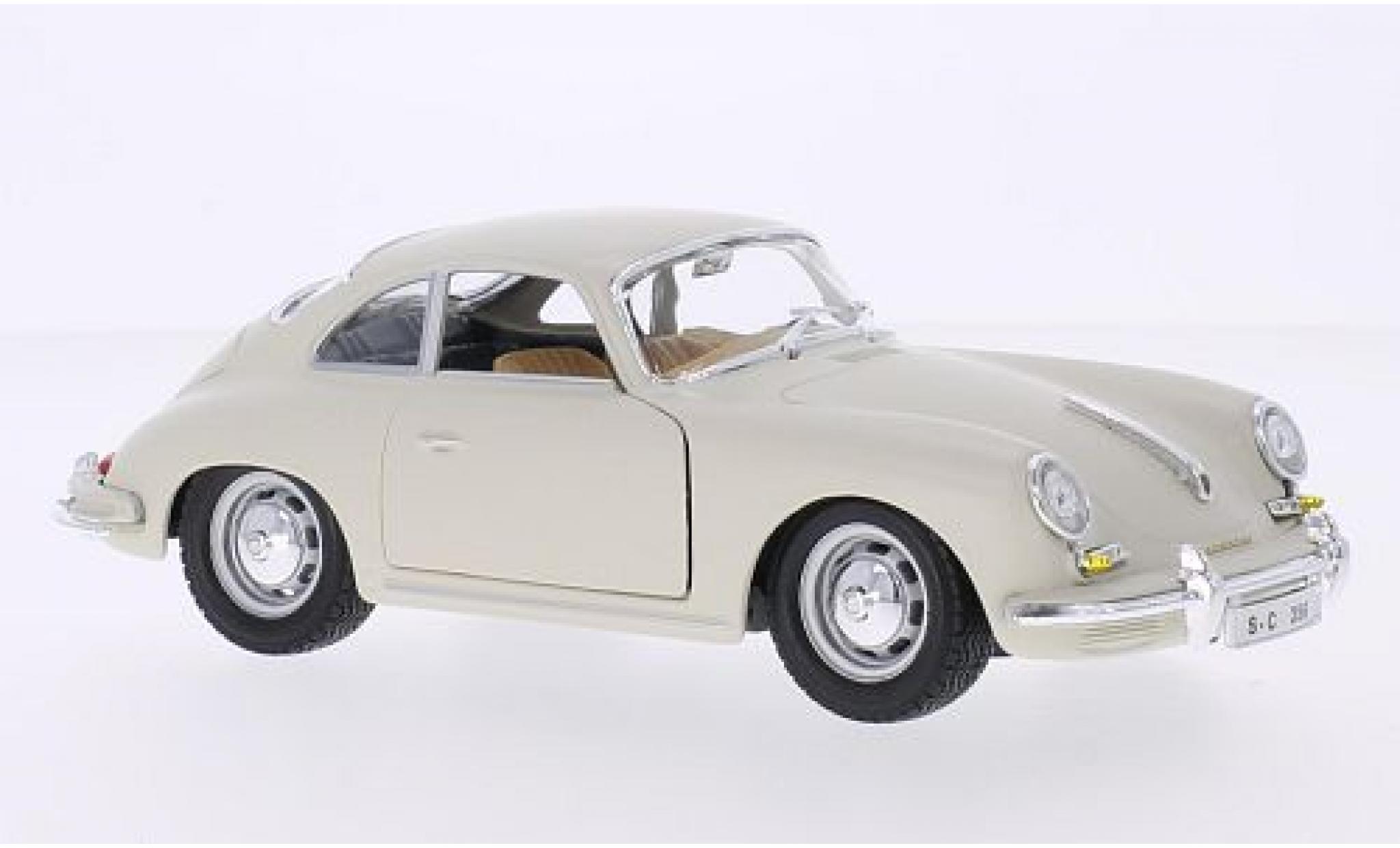 Porsche 356 1/24 Burago B wit 1961 modelauto