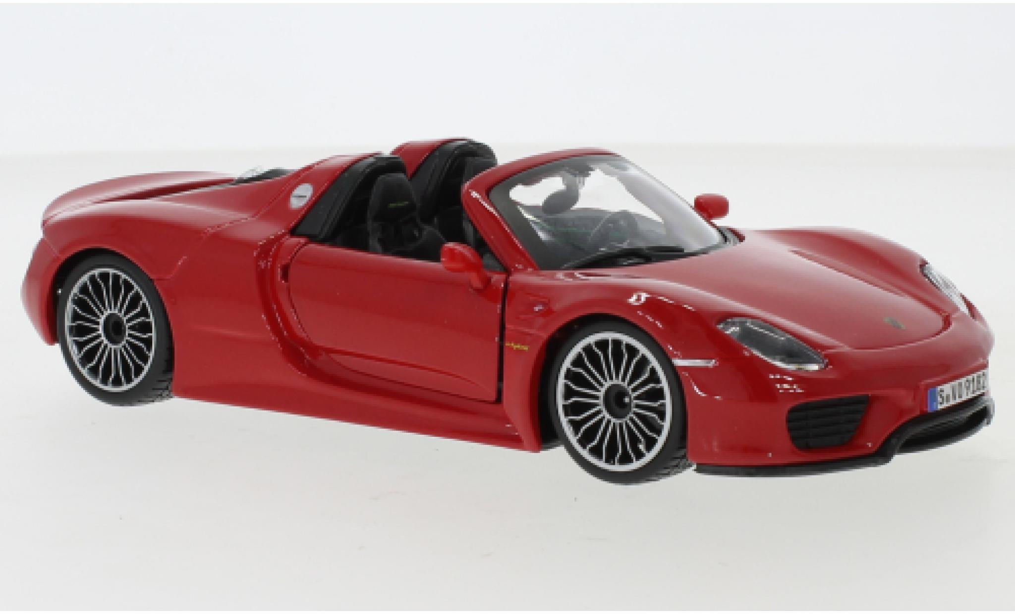 Porsche 918 1/24 Burago Bburago Spyder rood 2015 1:24 modelauto