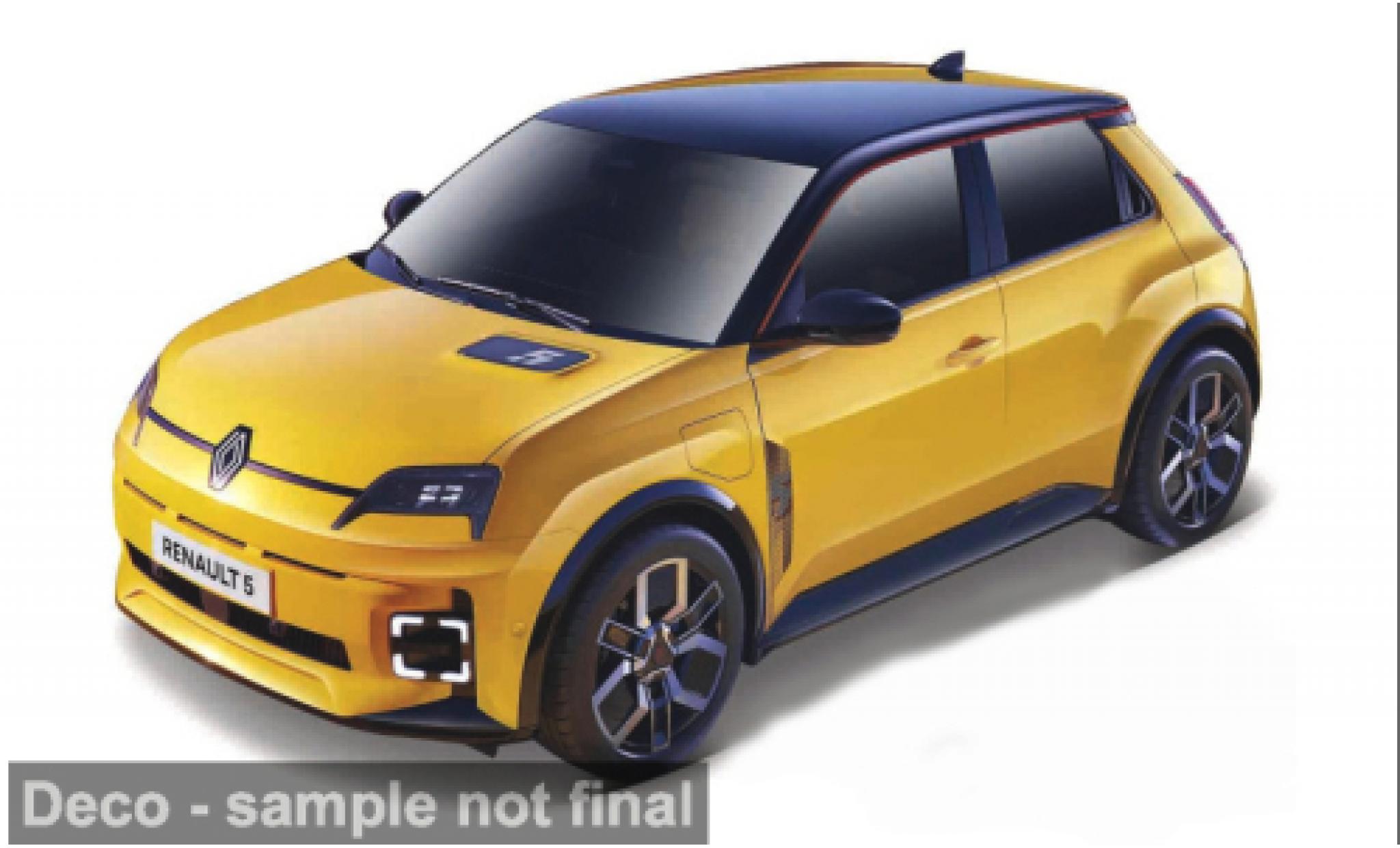 Renault 5 1/24 Burago Bburago E-Tech geel 1:24 modelauto