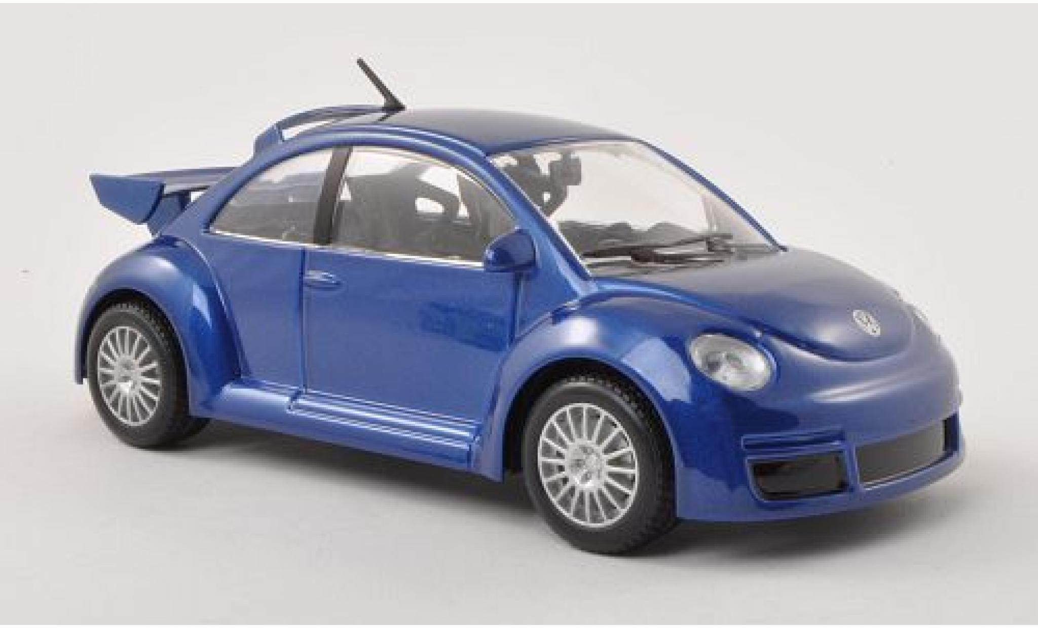 Volkswagen New Beetle 1/24 Burago RSI metallic blauw modelauto