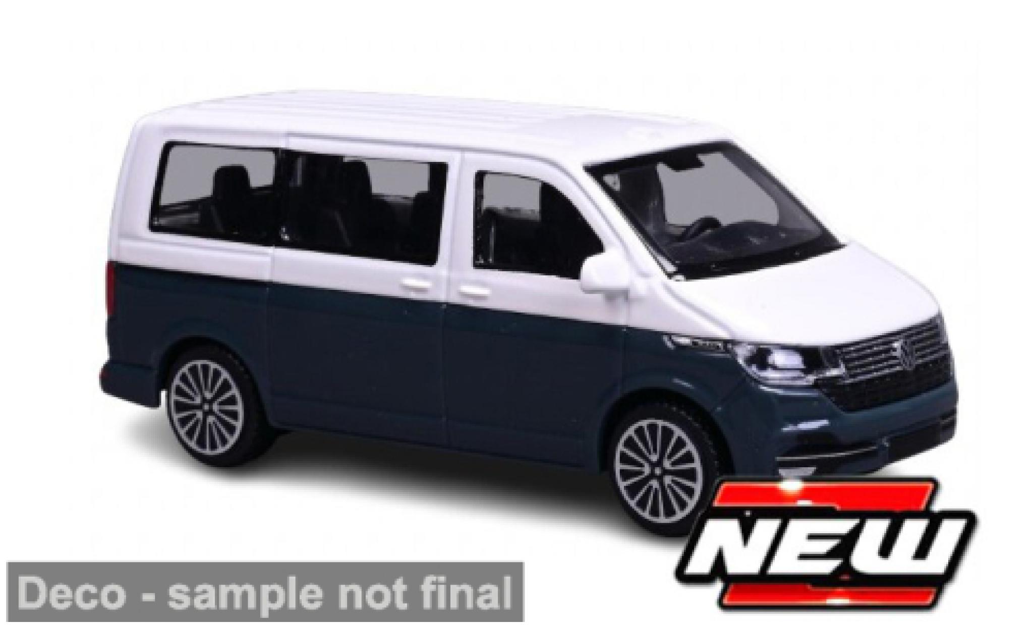 Volkswagen T6 1/43 Burago Bburago .1 Transporter blauw/wit 2020 1:43 modelauto