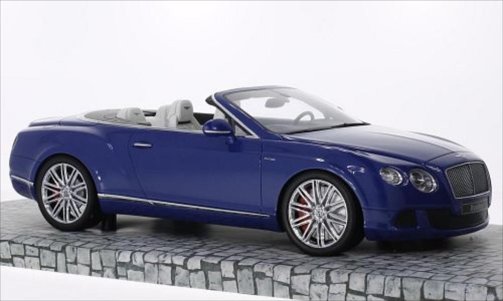 Bentley Continental GT 1/18 Minichamps GT Speed Cabriolet metallic blauw 2013 modelauto