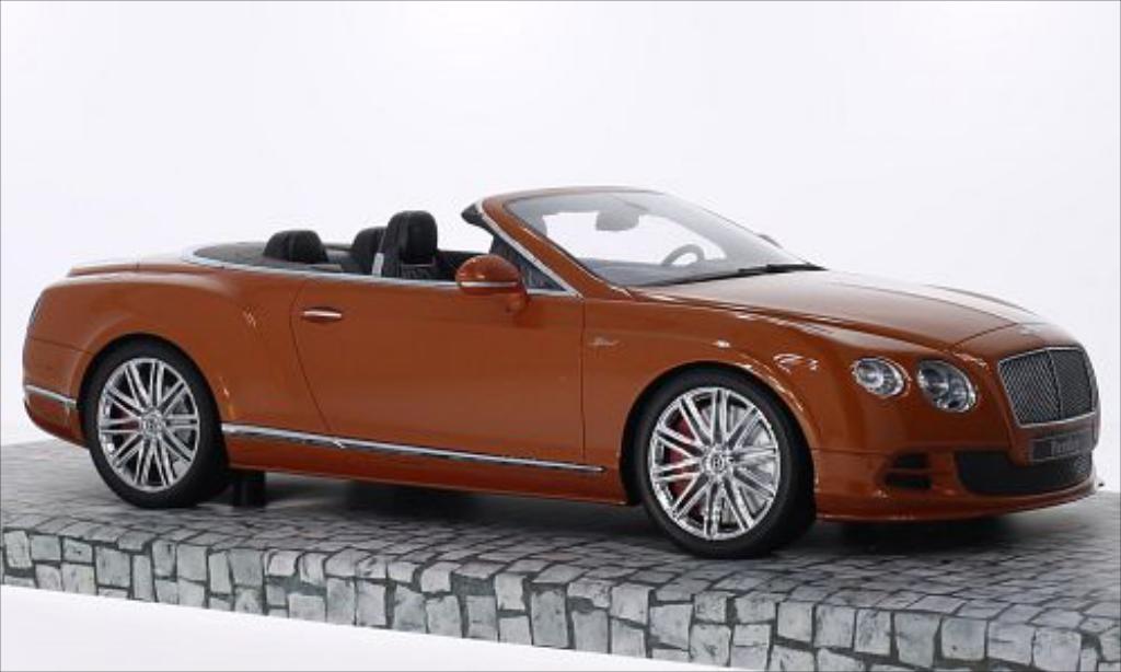 Bentley Continental GT 1/18 Minichamps GT Speed Cabriolet metallic oranje 2014 modelauto