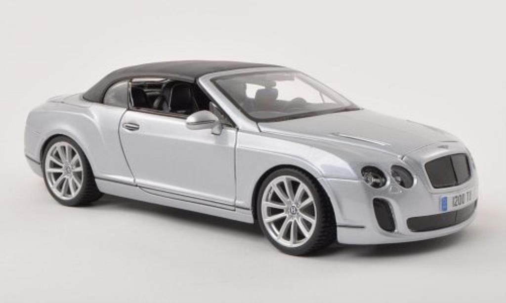 Bentley Continental Supersports 1/18 Burago Supersports Cabriolet grijs-grijs modelauto