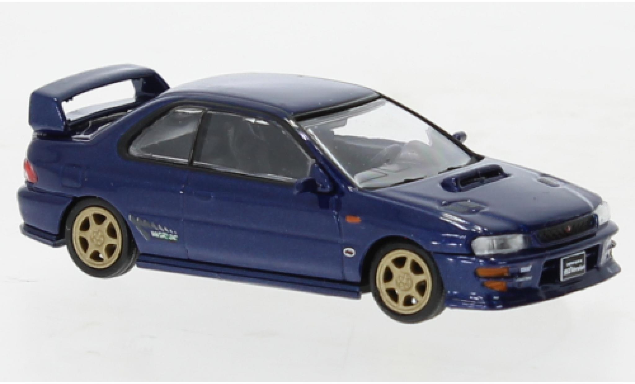 Subaru Impreza 1/64 BM Creations WRX (GC8) Type R metallic blauw modelauto