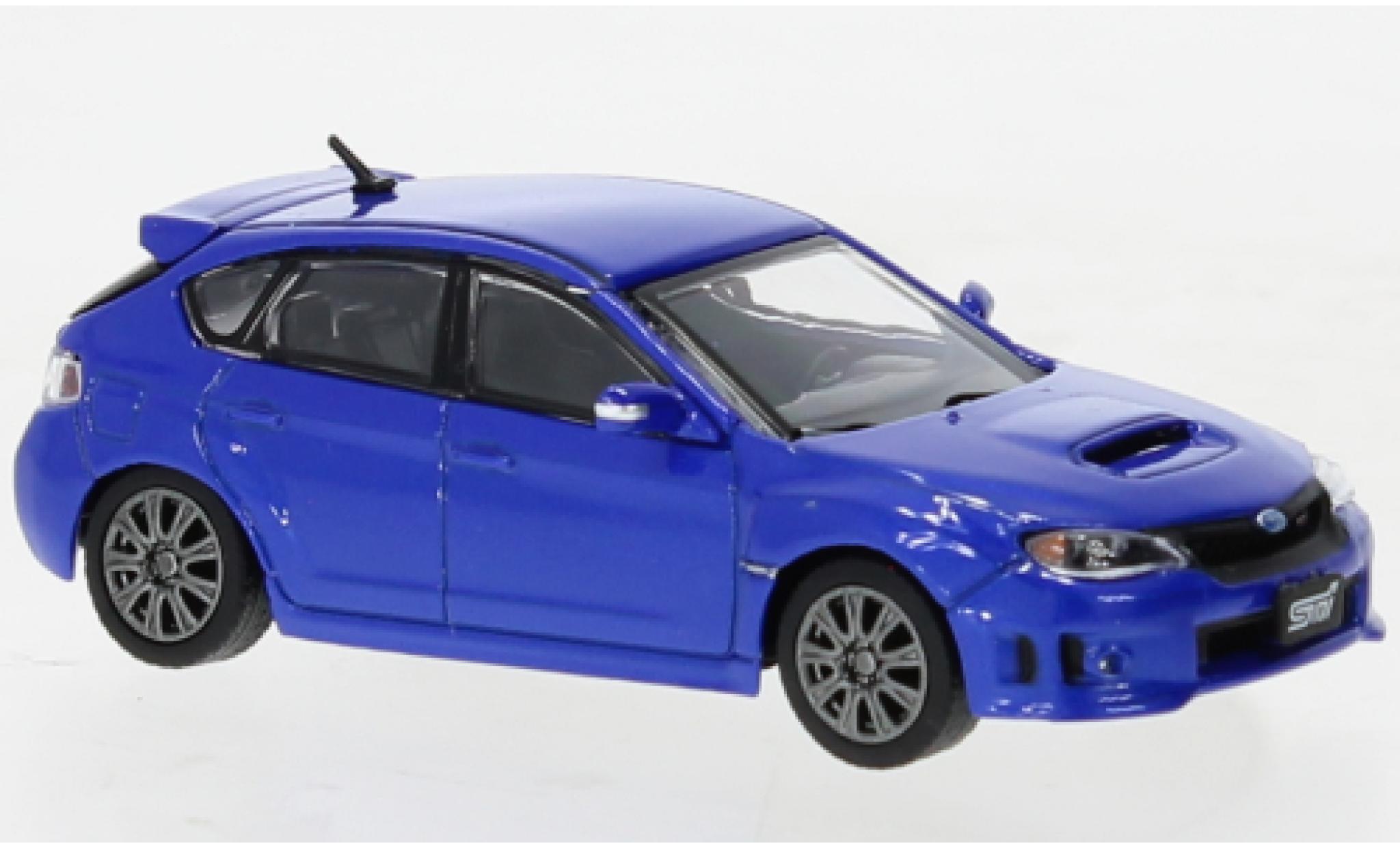 Subaru Impreza 1/64 BM Creations WRX metallic blauw 2009 modelauto