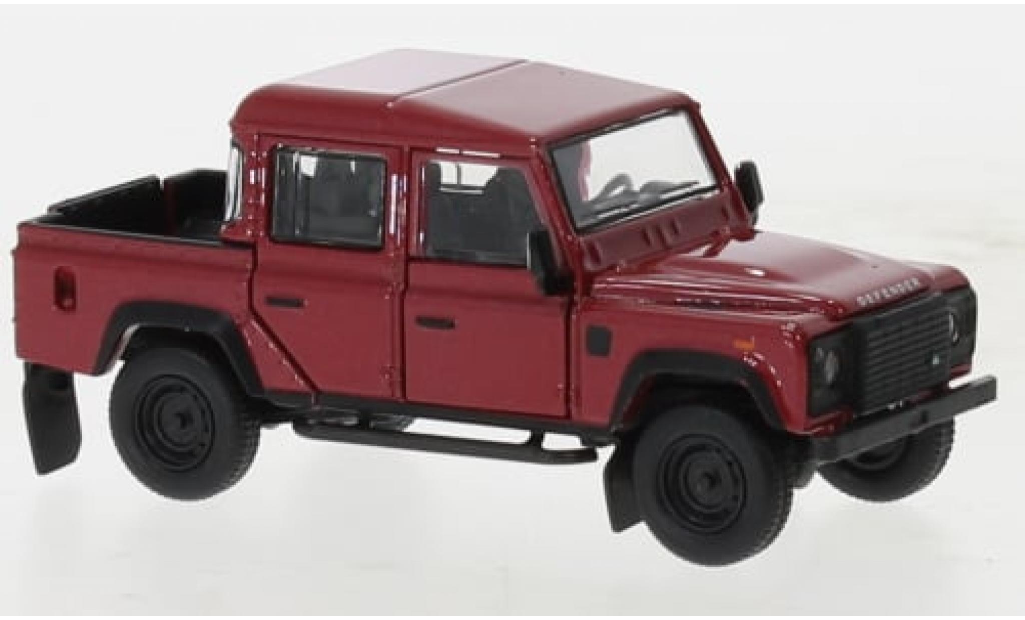 Land Rover Defender 1/64 BM Creations 110 Pick Up metallic rood 2016 1:64 modelauto